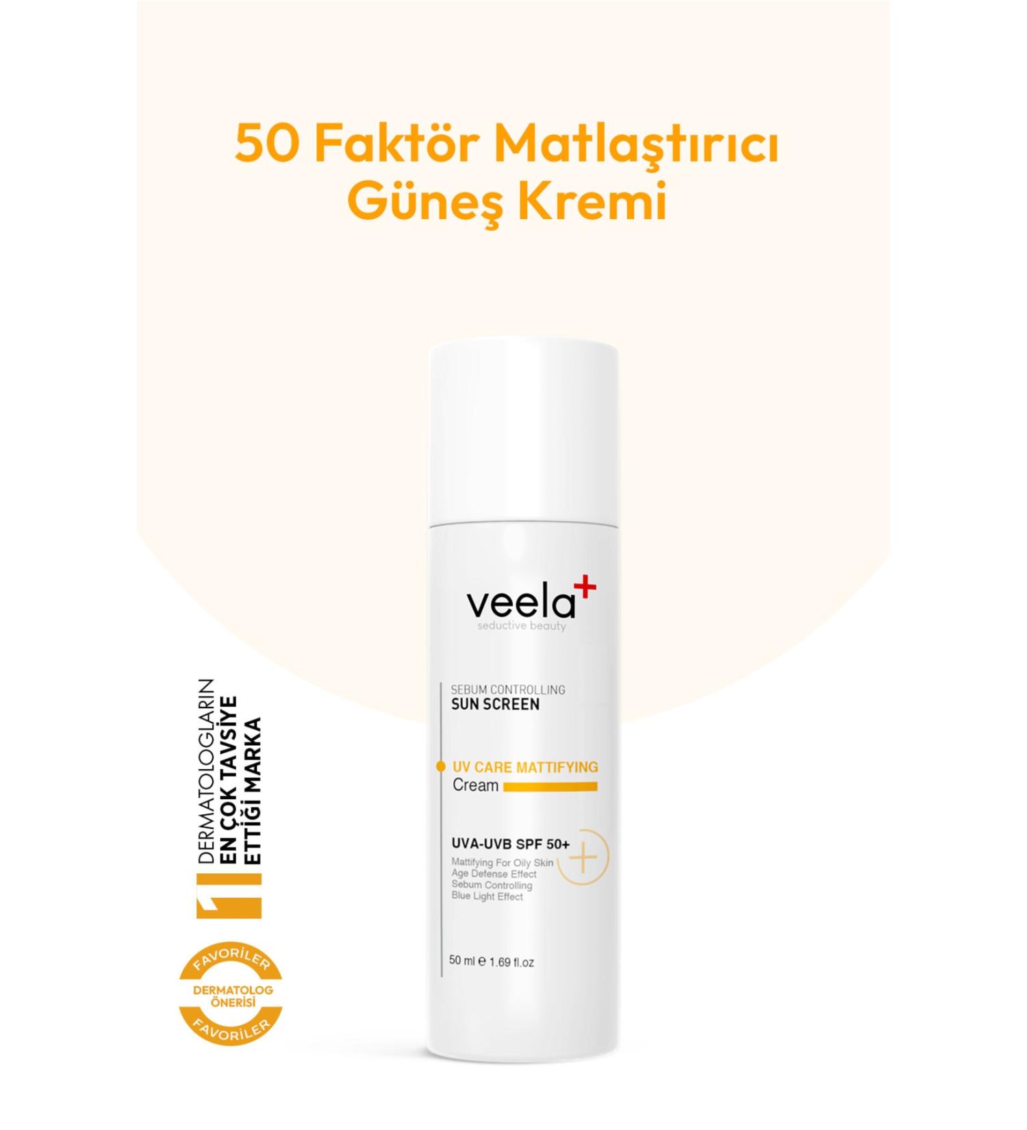 VEELA Mattifying Sun Cream Uv Care Mattifying Cream 50 Spf+ - Buy Online on GoSupps.com