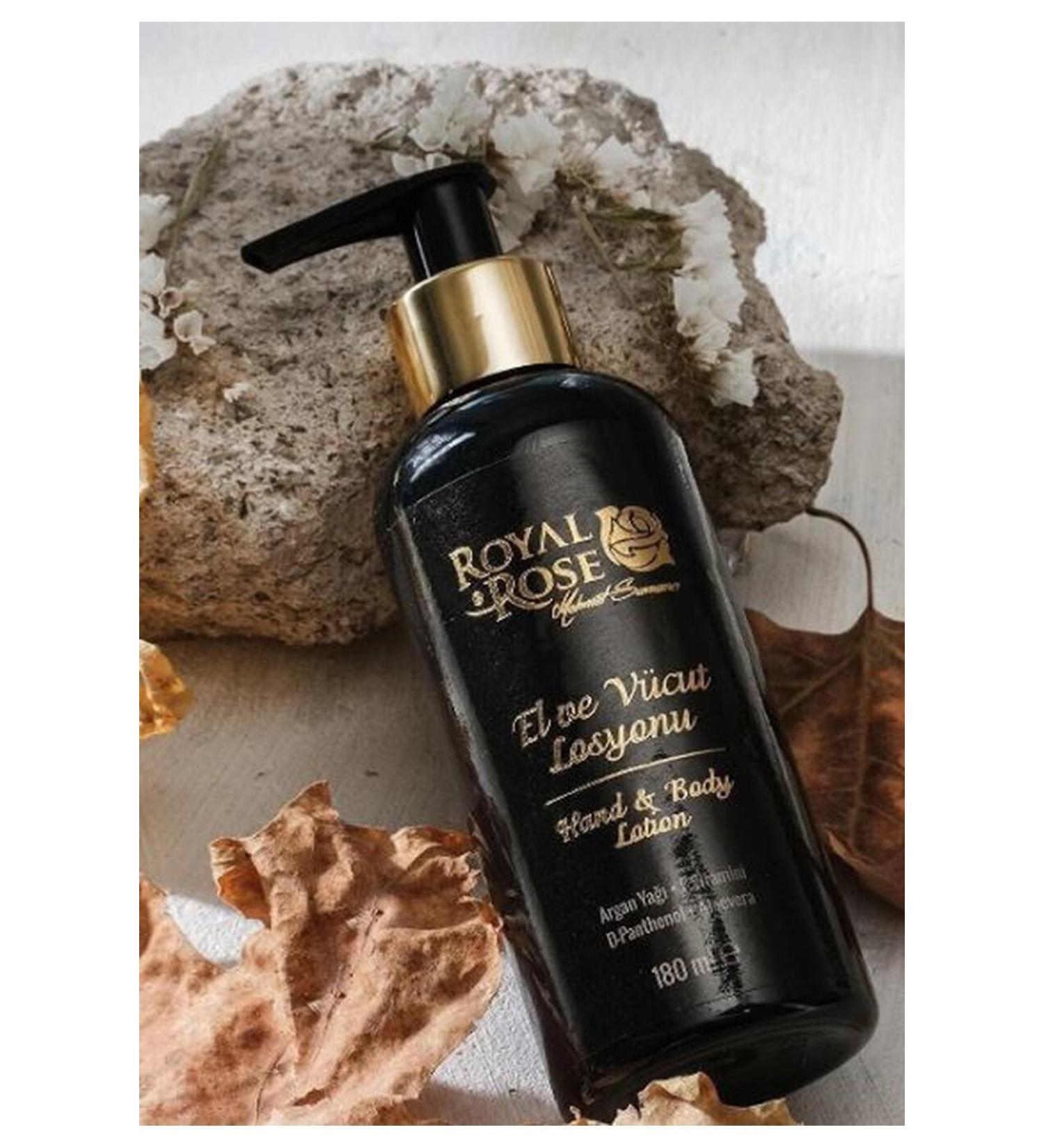 Royal ROSE Hand and Body Lotion Argan Oil and Vitamin E 180 ML