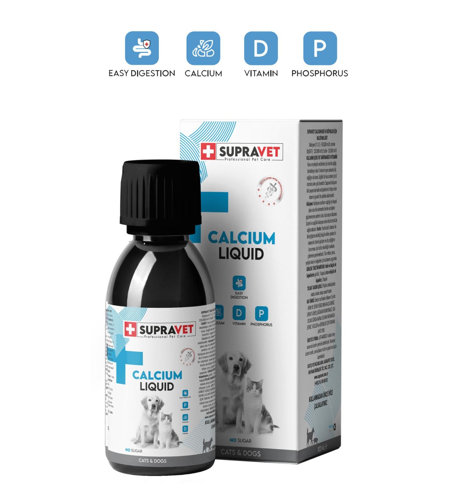 Supravet Dog Calcium Phosphorus Dog Liquid Nutrition Supplement 100 ML ( SUP032 ) - Buy Online on GoSupps.com