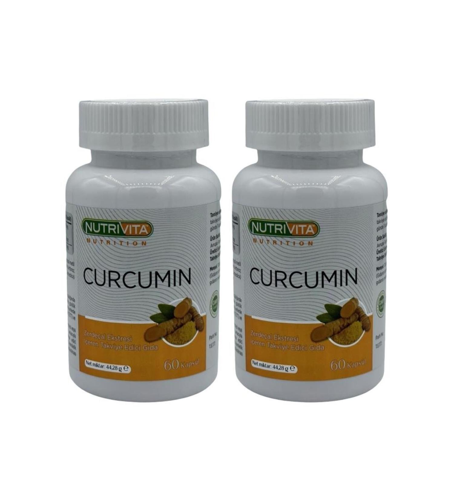 Nutrivita Nutrition Curcumin 2x60 Capsules Turmeric Extract Curcumin Piperine