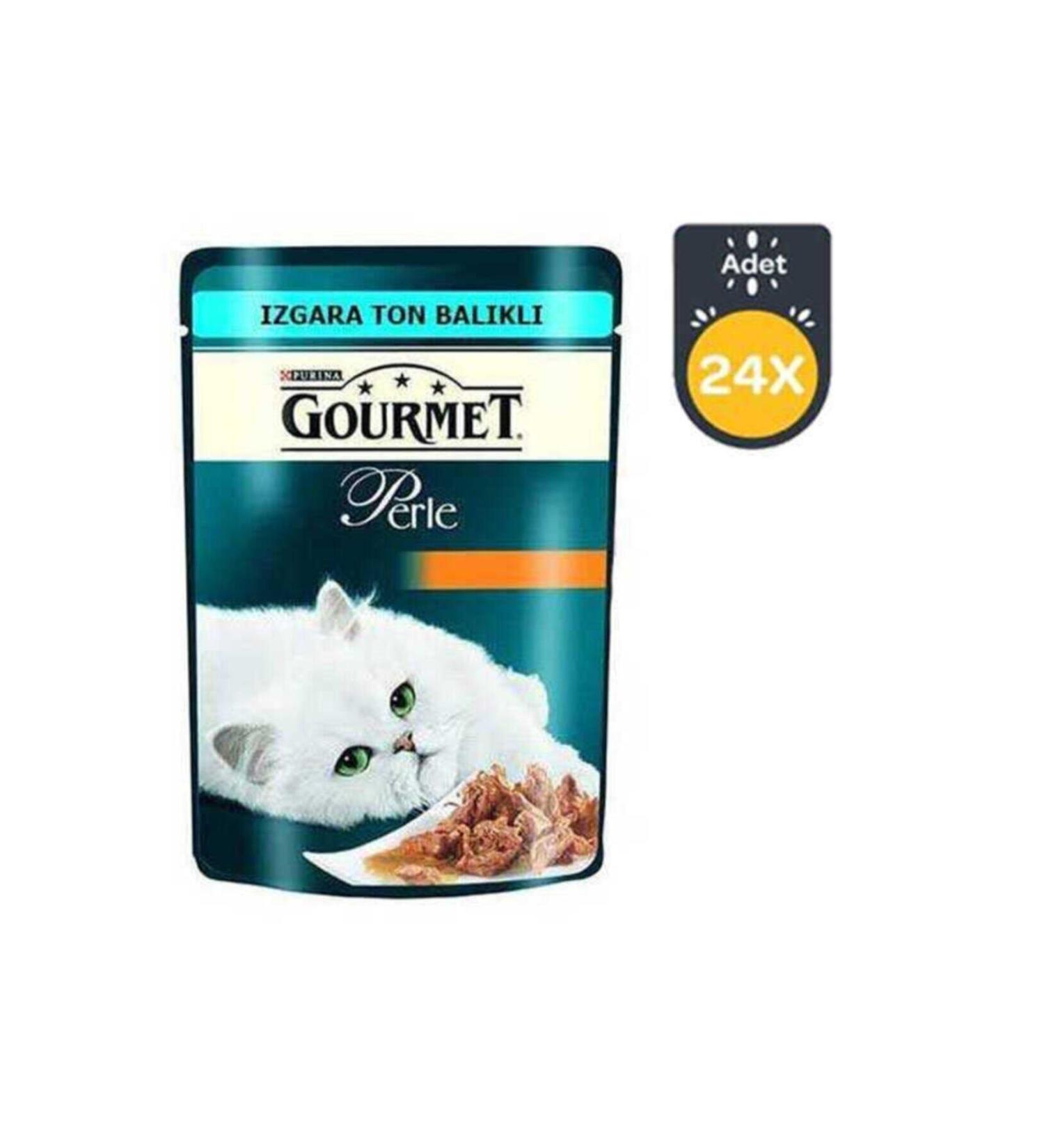 Gourmet Perle Grilled Tuna Cat Canned Food 85 gr 24 pieces