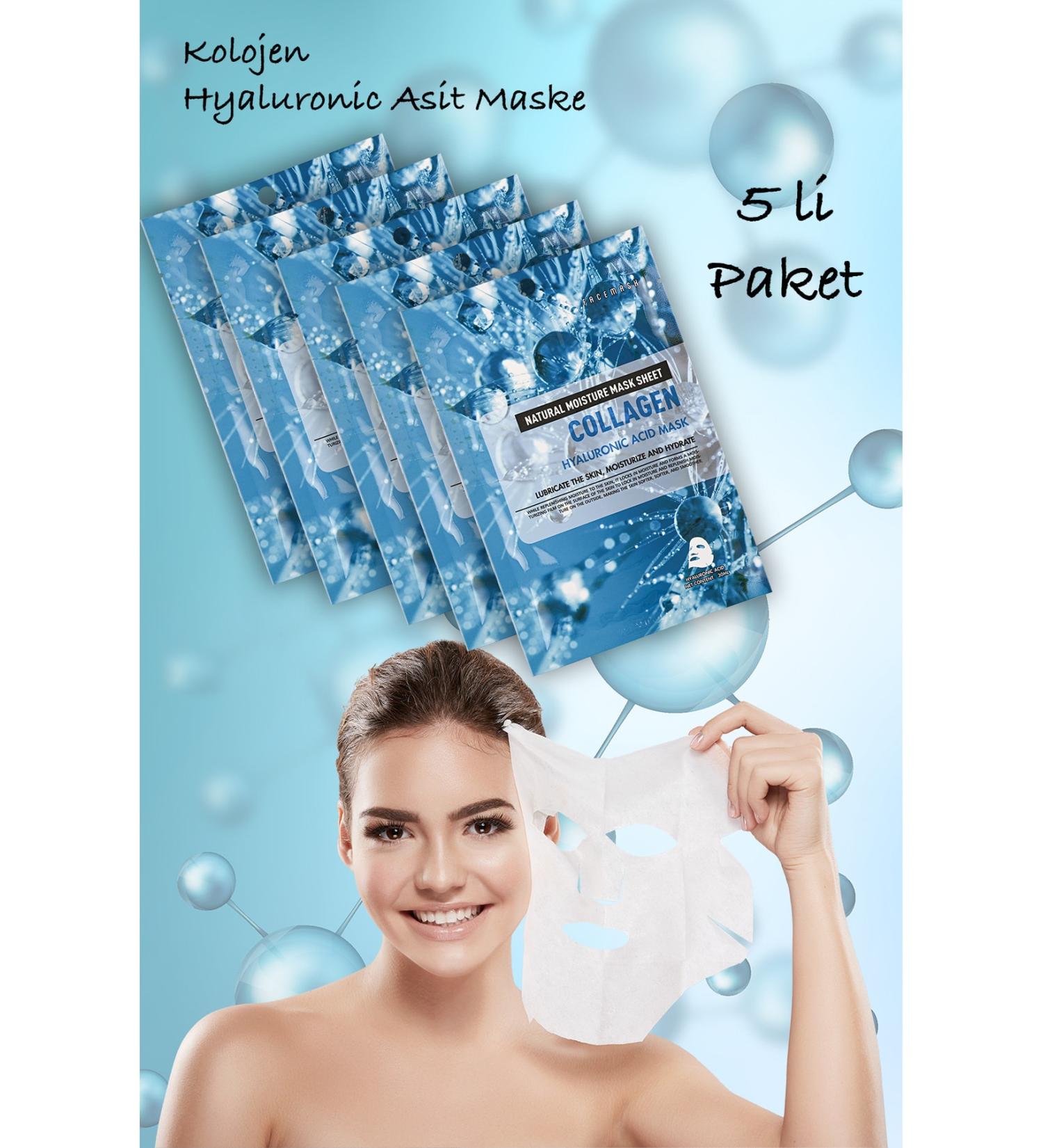 Dahaus 5 Piece Moisture Bomb Hyaluronic Acid Mask Collagen Essence Instant Effect XLM236 - Buy Online on GoSupps.com
