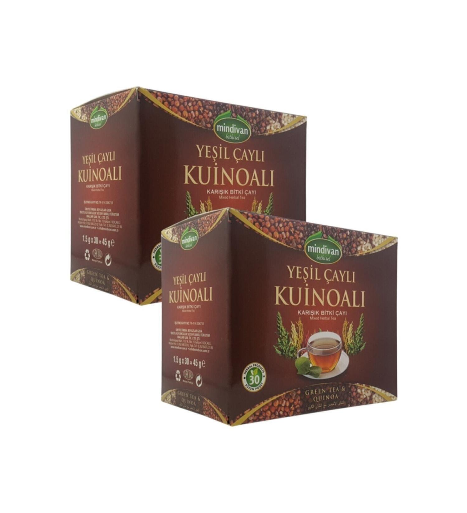 Mindivan Intense Green Tea Quinoa Tea 2 Pieces