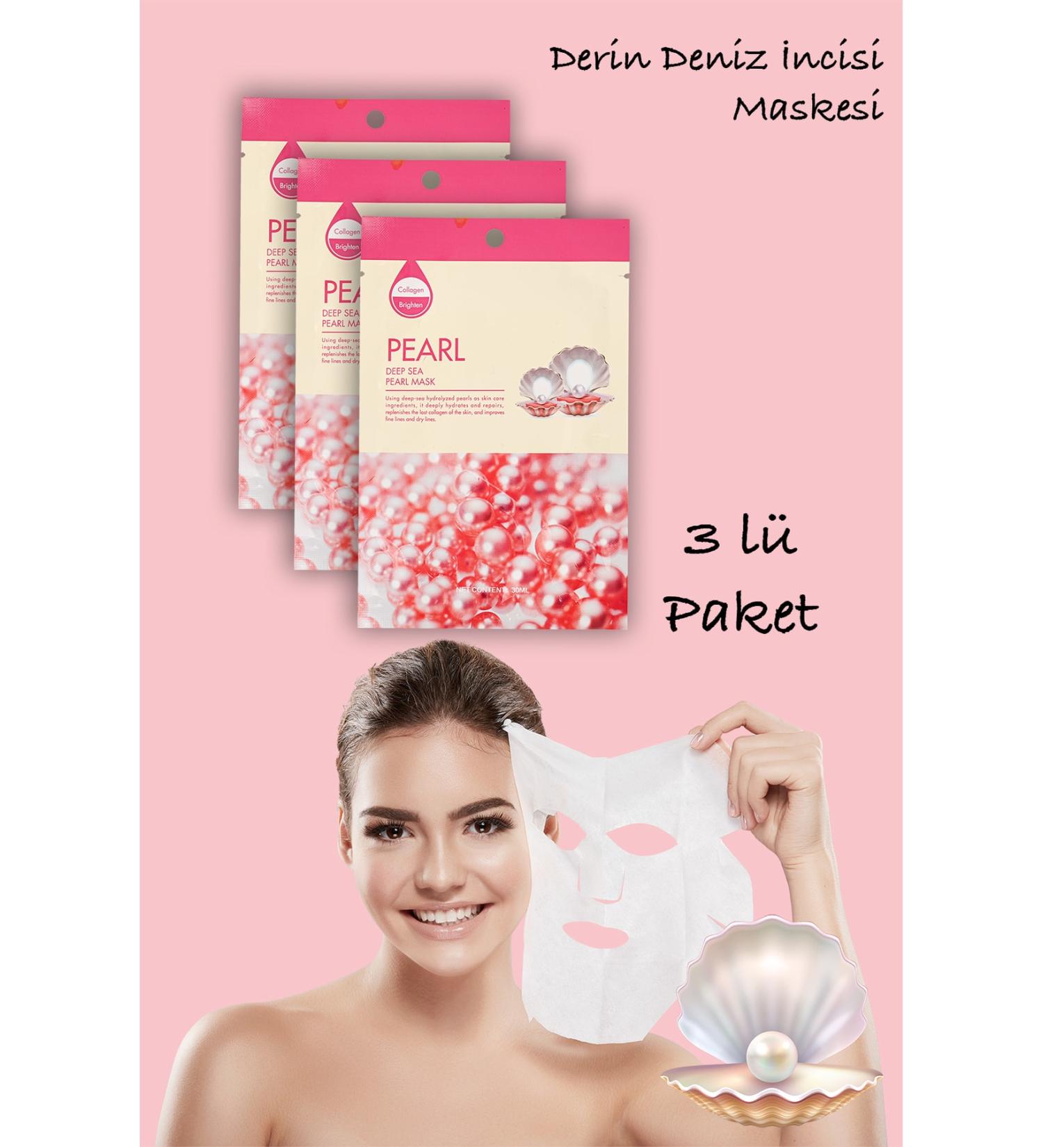 Uniquem 3 Pieces Deep Sea Pearl Mask Honeysuckle Extract Deep Sea Pearl Mask Xlm434