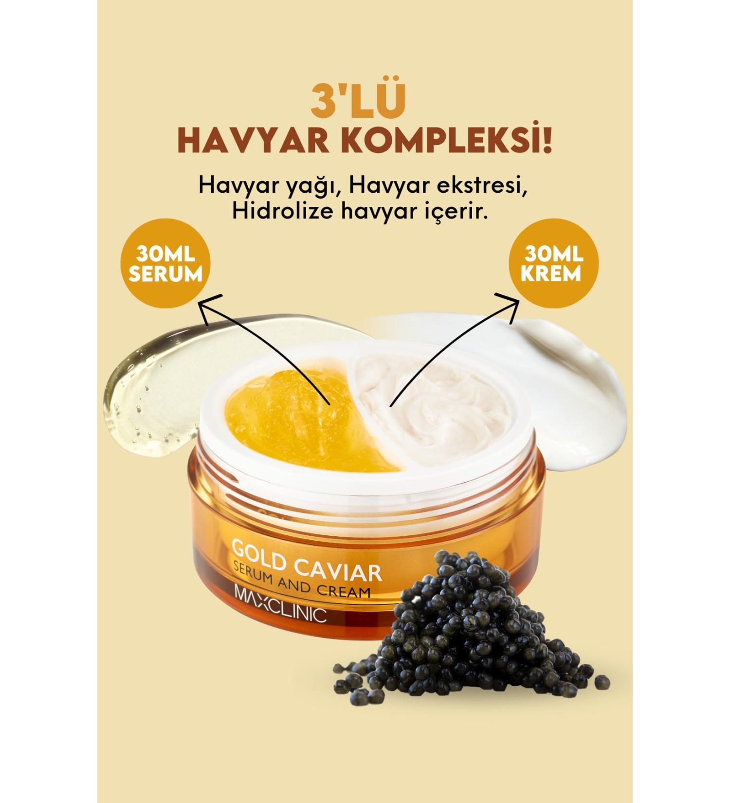 MAXCLINIC Gold Caviar Containing 2 Serum and Cream MAXCLINIC Gold Caviar Serum And Cream - Buy Online on GoSupps.com