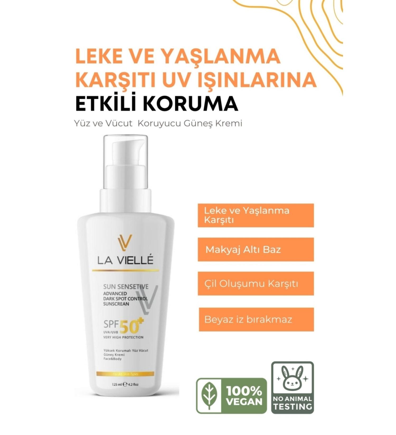 La Vielle Anti-Blemish and Anti-Aging High Protection SPF 50+ Face and Body Sun Cream 125 Ml - Buy Online on GoSupps.com