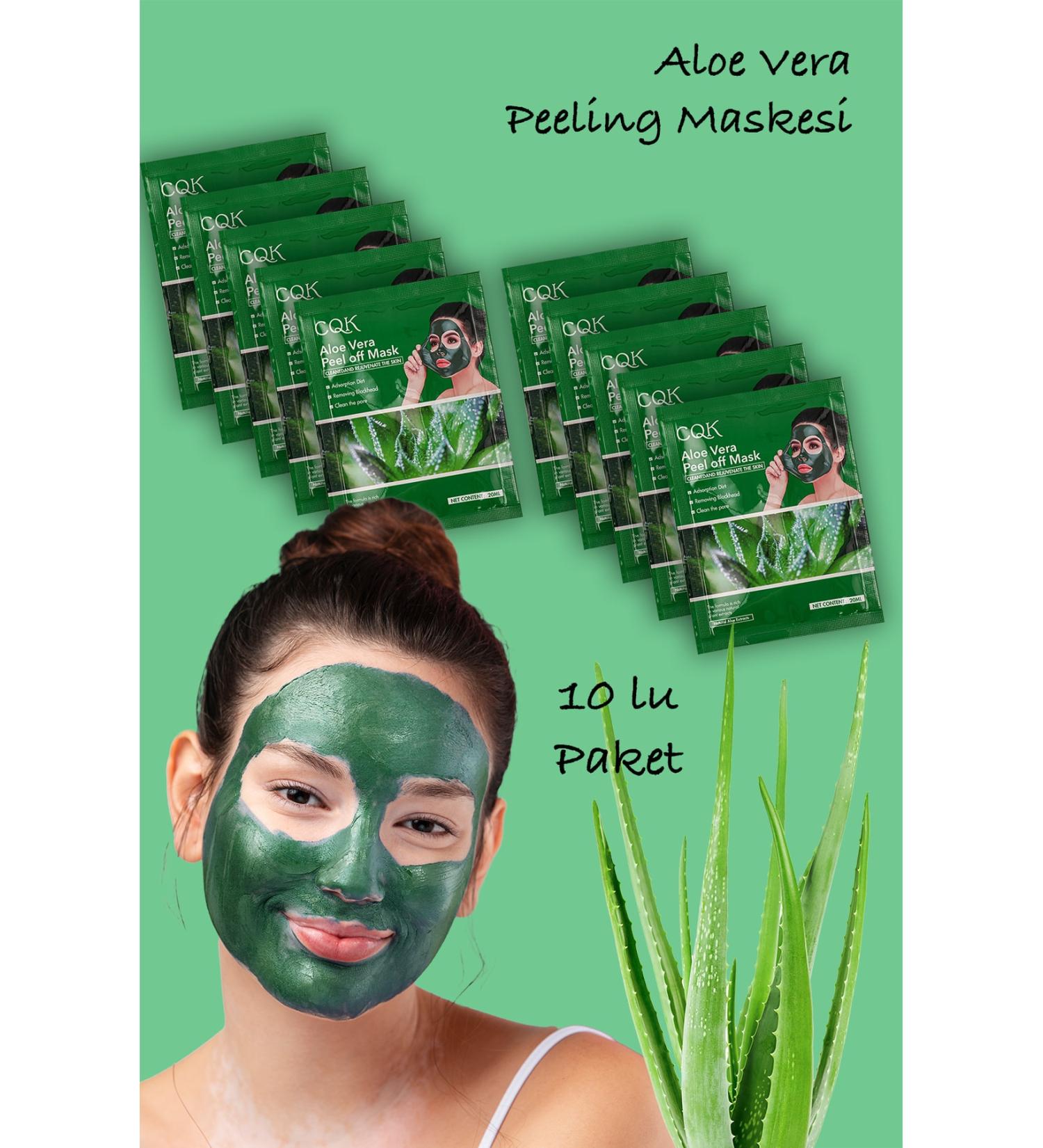 Uniquem 10 Pieces Blackhead Mask Aloe Vera Antioxidant Applyable Face Mask Aloe Vera Mask Xlm601
