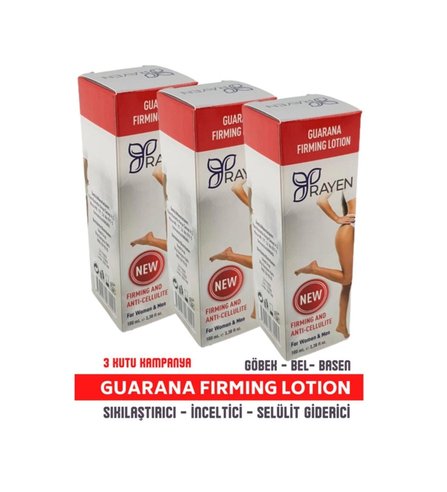 Rayen Guarana Firming Lotion 100 Ml (Slimming Firming Anti-Cellulite) For Women & Men X 3 Boxes