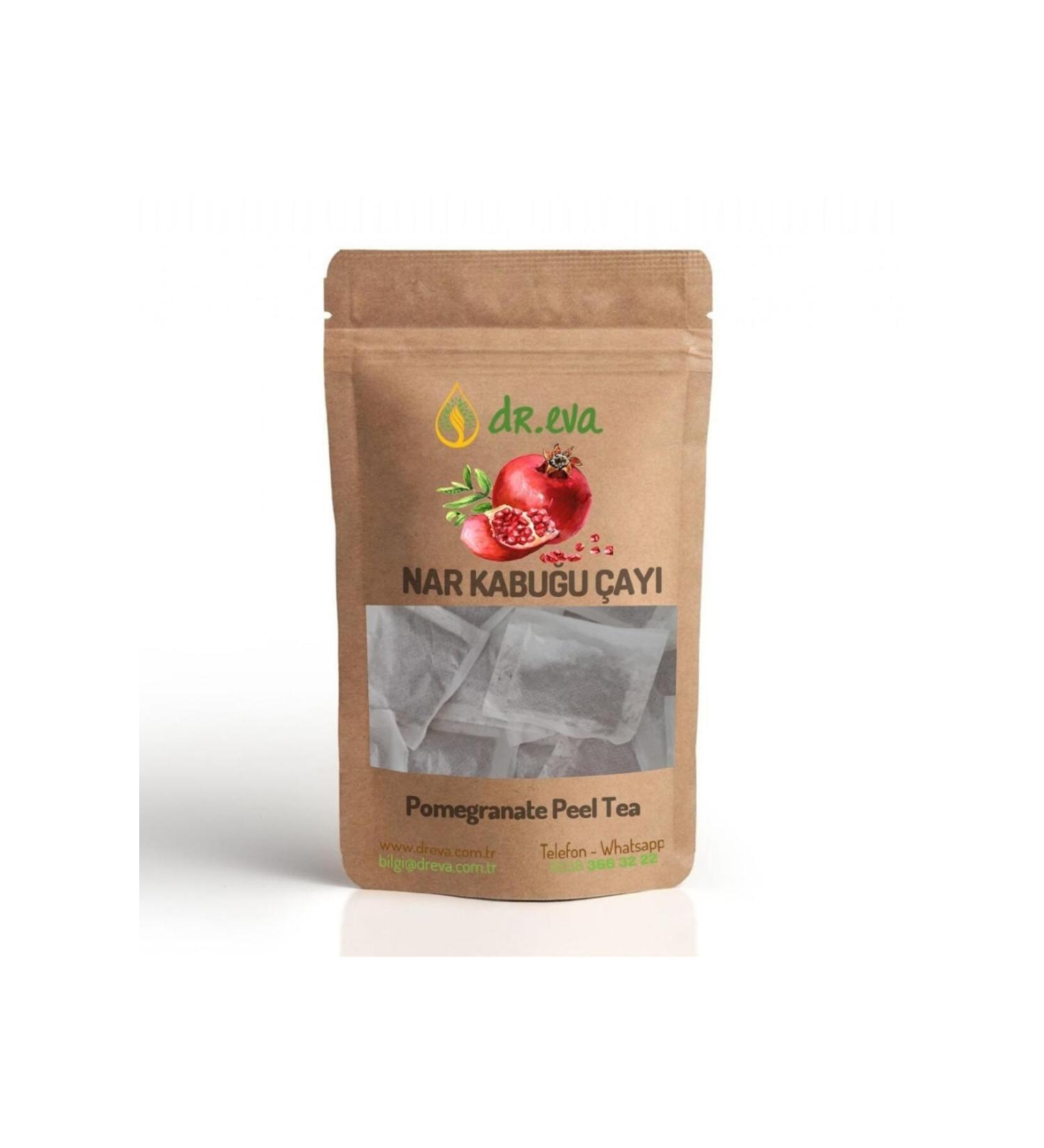 DR EVA Natural Pomegranate Peel Tea - 100 Pieces Strained Bags
