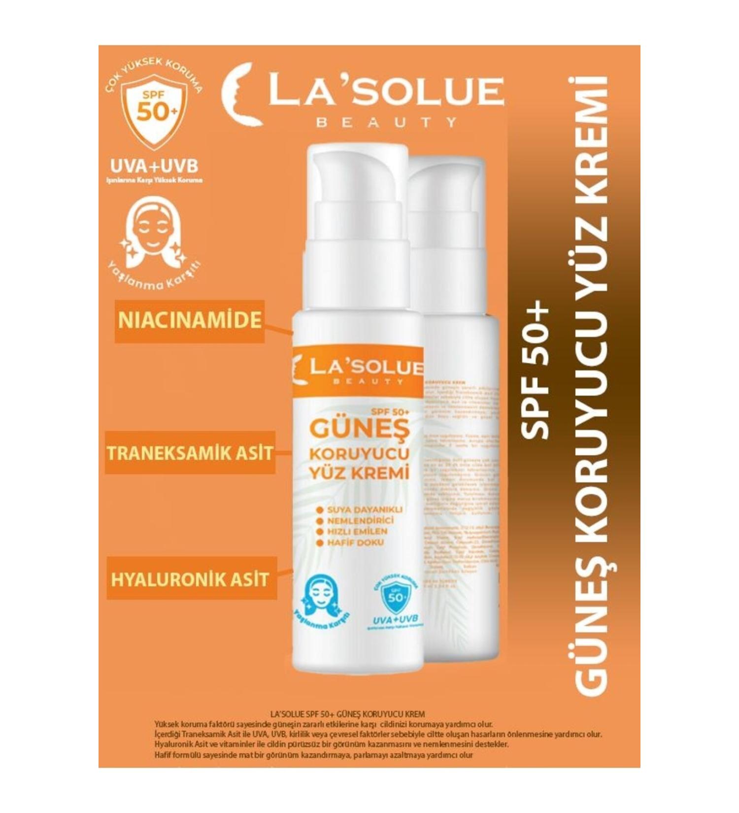 LASOLUE Sunscreen Face Cream Spf 50 (High Anti-Aging Protection)
