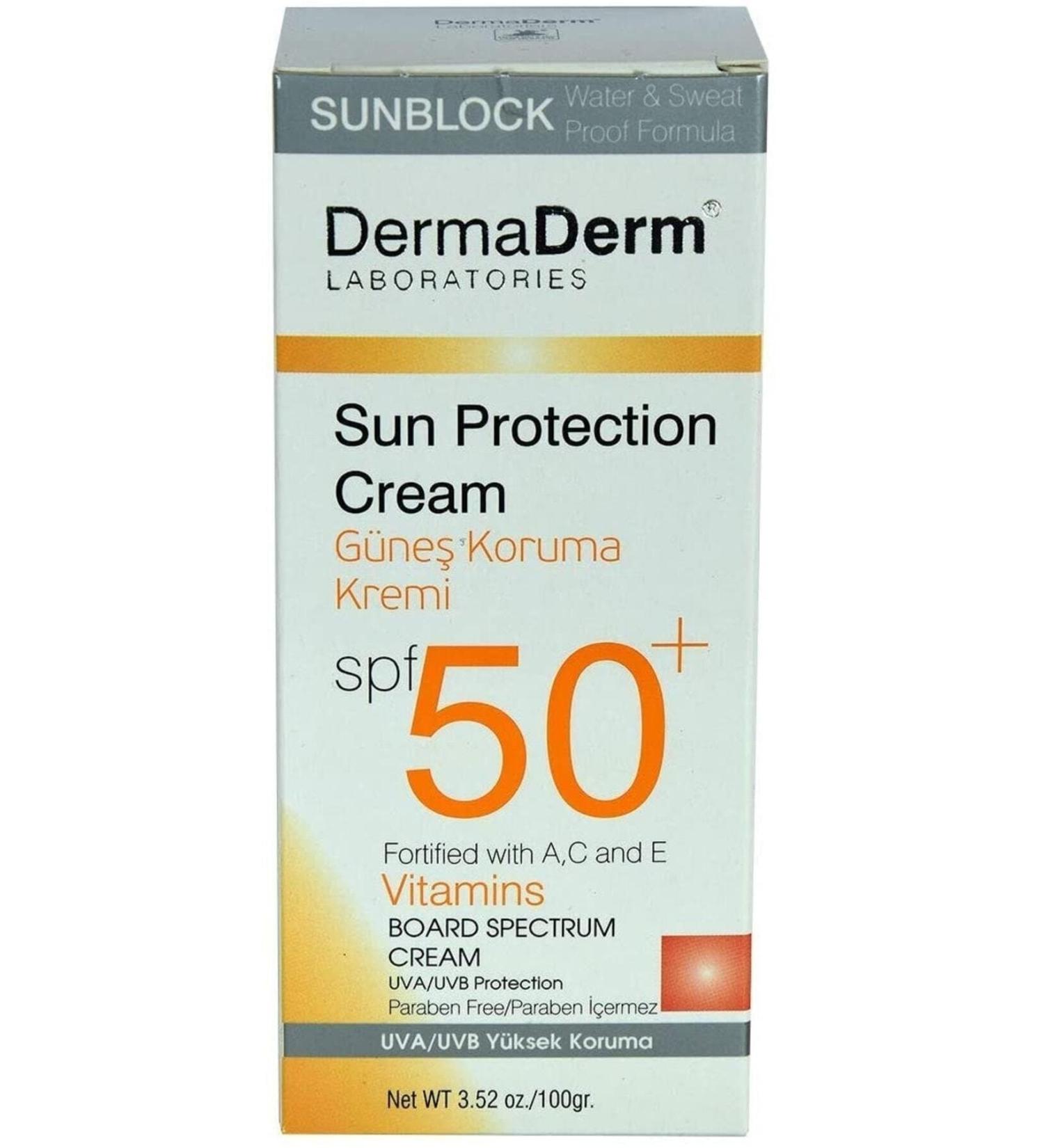 DermaDerm Sun Protection Cream Spf + 50 100 Gr
