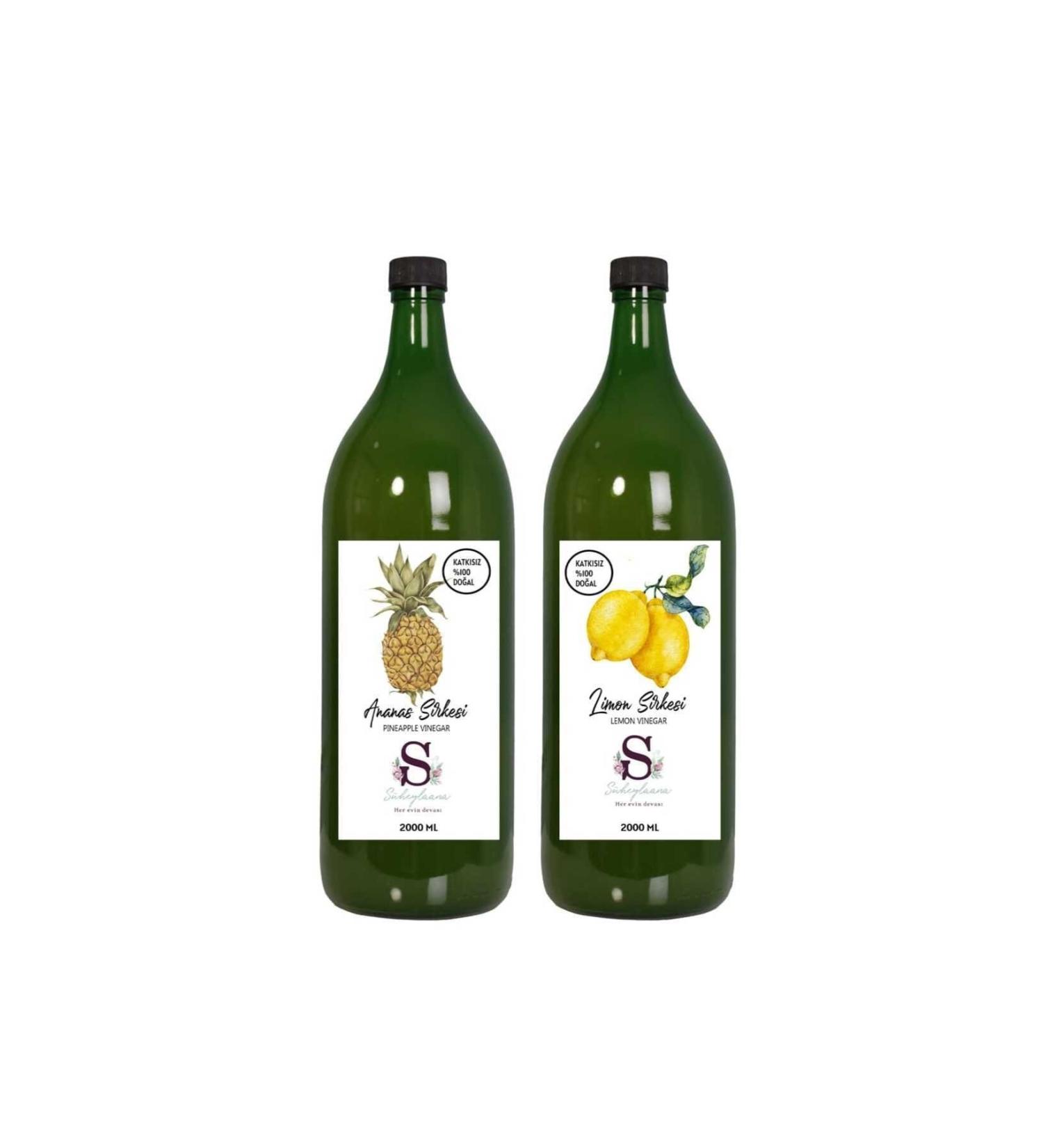 S heylaana Natural Pineapple Vinegar 2000 Ml - Natural Lemon Vinegar 2000 Ml