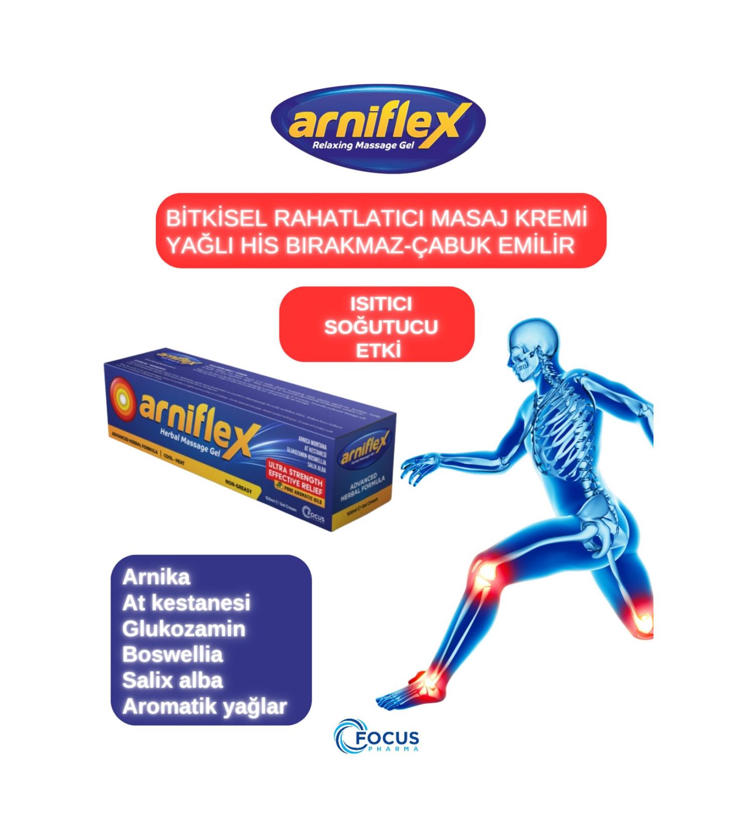 ARN FLEX Herbal Relaxing Massage Gel with Arnica montana Glucosamine and Boswellia