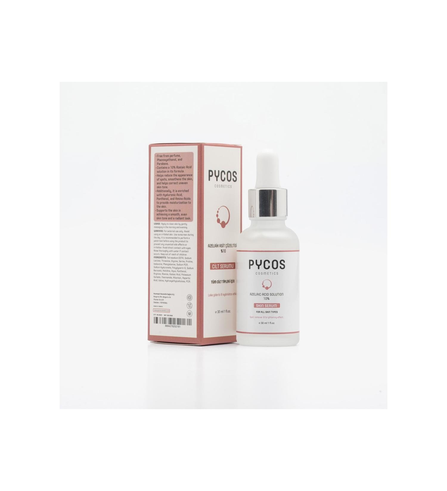 PYCOS COSMETICS Azelaic Acid Solution Brightening Anti-Spot Skin Care Serum 30 ML - Buy Online on GoSupps.com