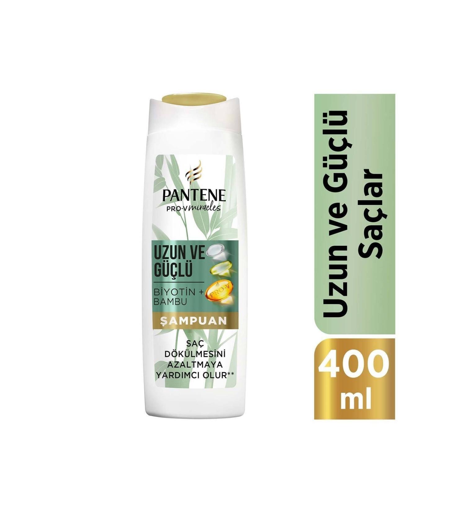 Pantene Long & Strong Shampoo Bamboo & Biotin 400ml - Buy Online on GoSupps.com