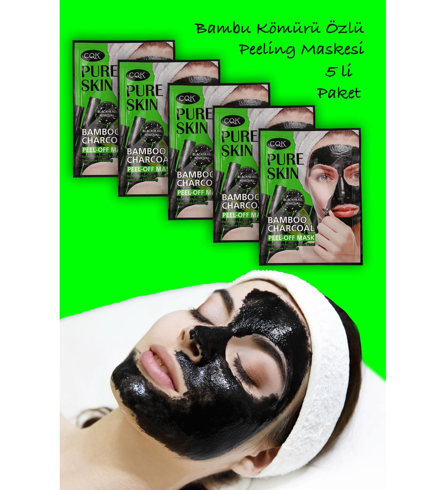 Dahaus 5 Pieces Blackhead Mask 20 Grams Bamboo Charcoal Cure Applyable Face Mask XLM1325