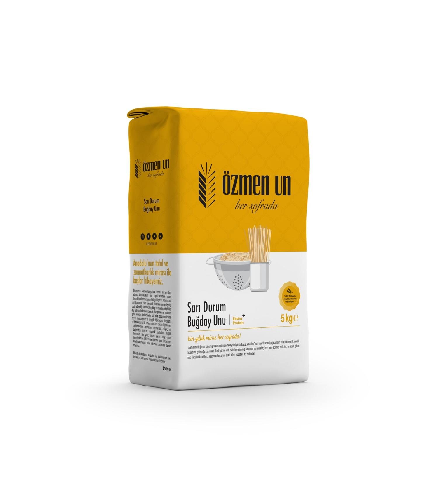Ozmen Yellow Durum Wheat Flour 5 Kg