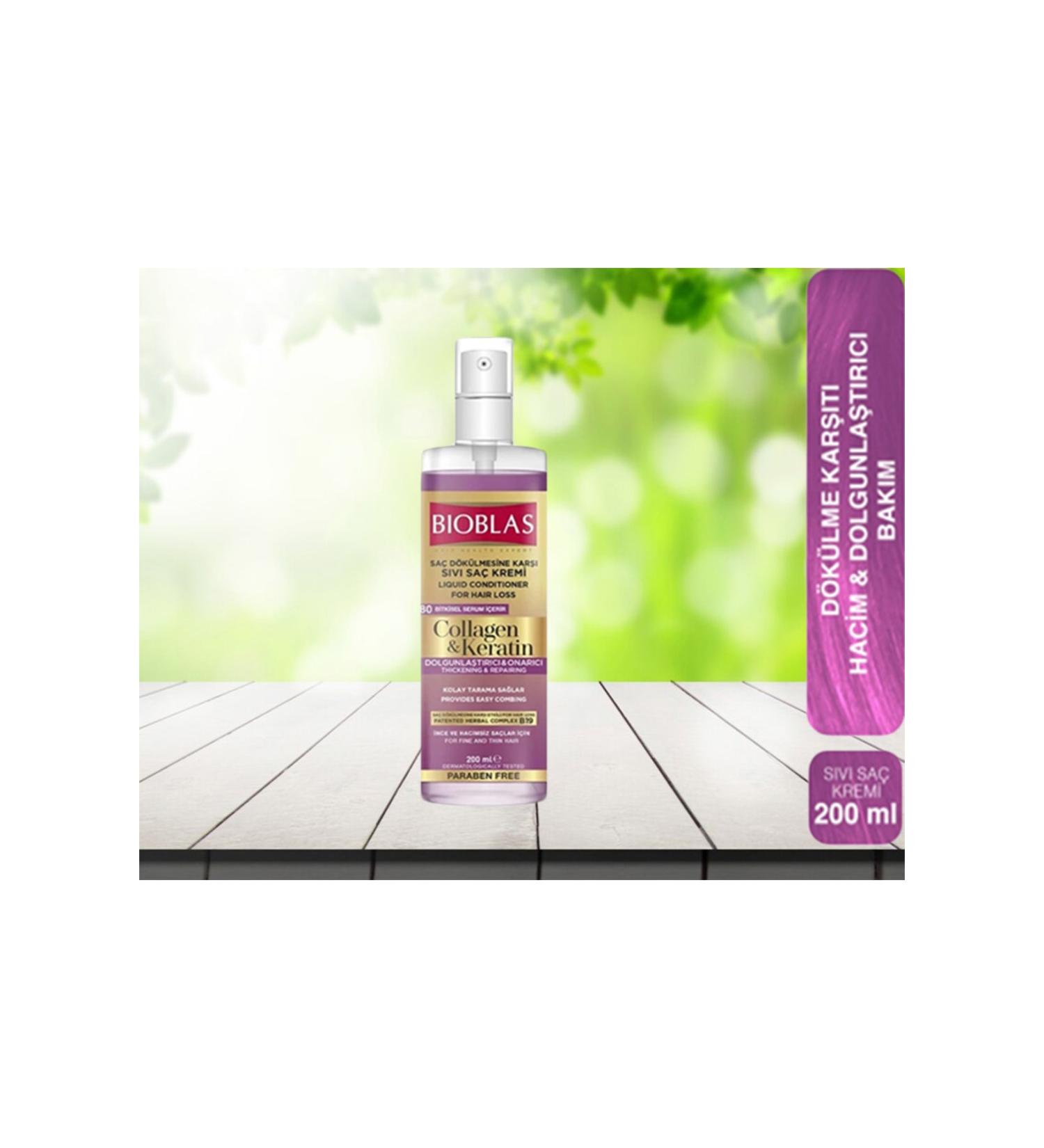 Bioblas Anti-Hair Loss Collagen & Keratin Liquid Hair Conditioner 200 ml 1 piece - Buy Online on GoSupps.com