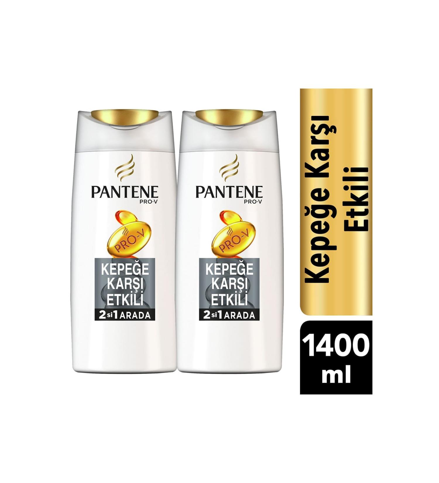 Pantene 2 in 1 Shampoo Anti-Dandruff 700 ml + 700 ml - Buy Online on GoSupps.com