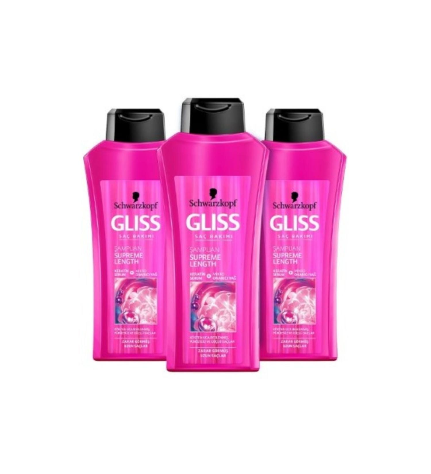 Gliss Supreme Length Shampoo 400 ml x 3