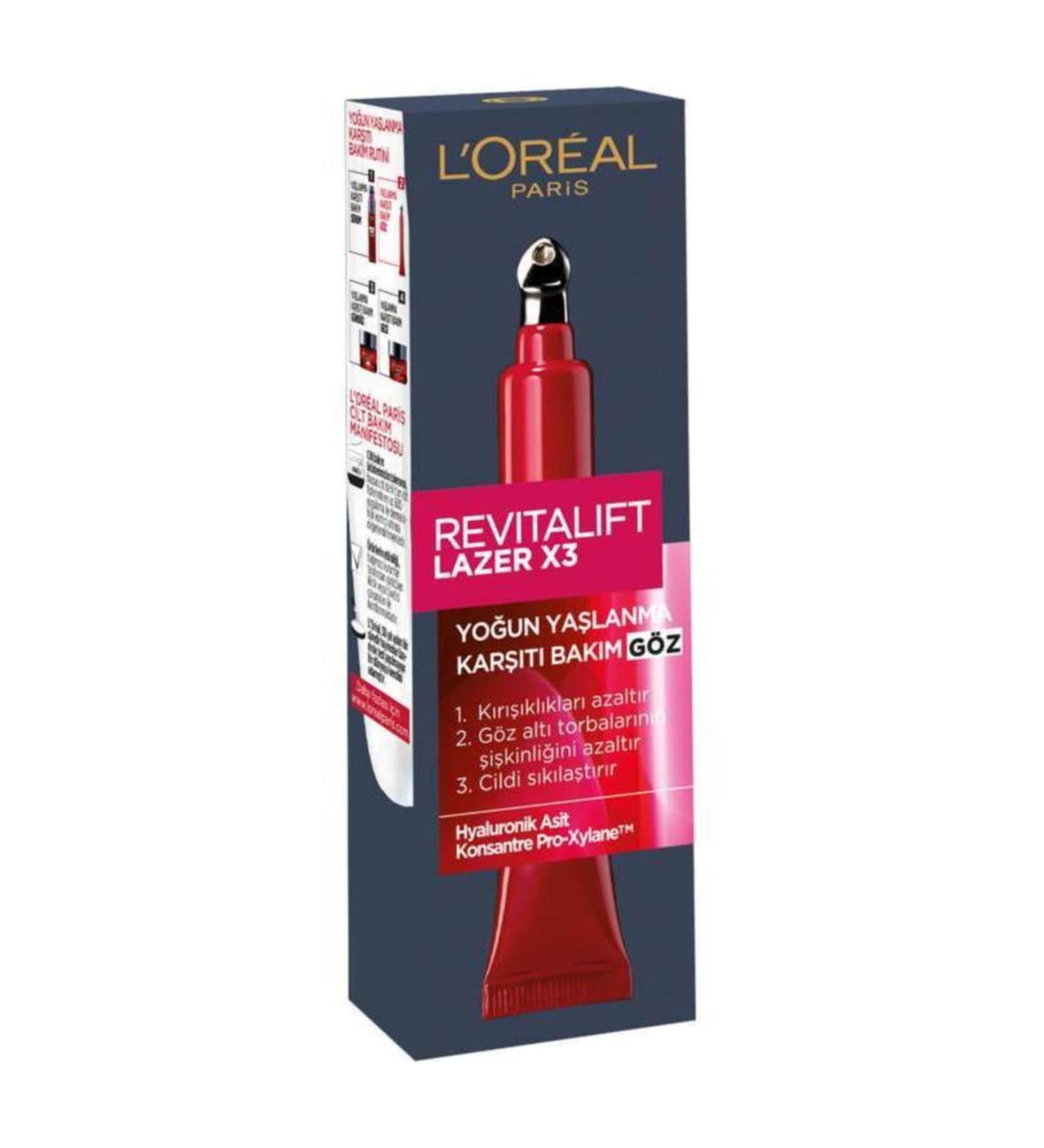 L'Oreal Paris Revitalift Laser X3 Intensive Care Anti-Aging Eye Cream 15 Ml
