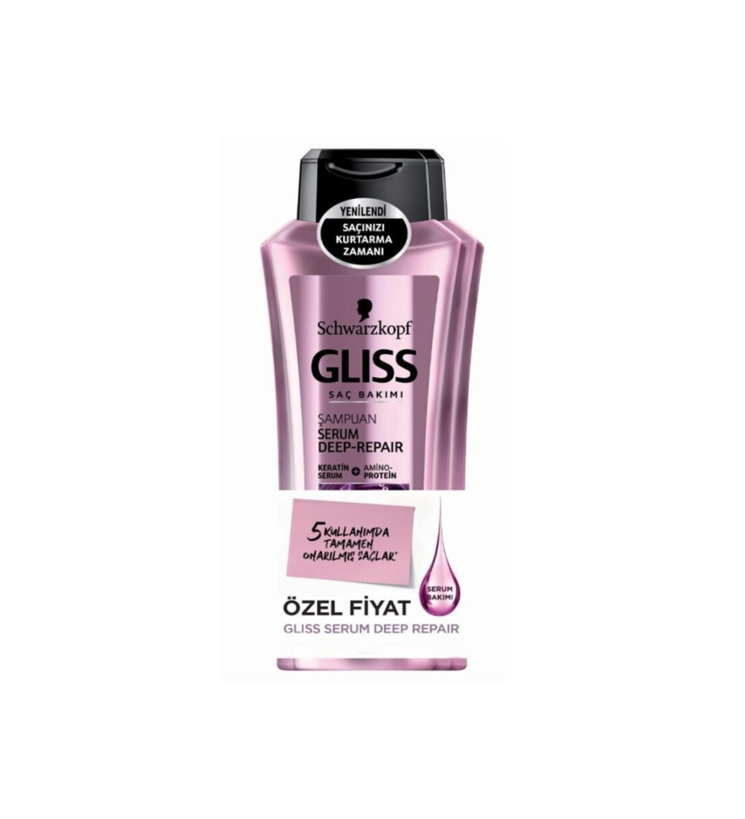 Gliss Serum Deep Repair Shampoo 360 ml Set of 2
