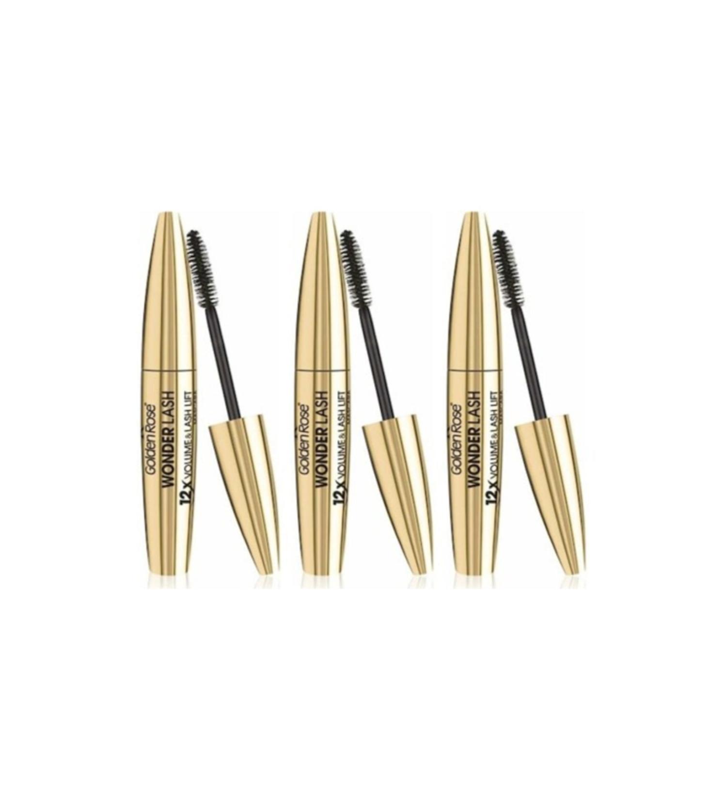 Golden Rose Wonder Lash Mascara 12x Volume Lash Lift -mascara x 3