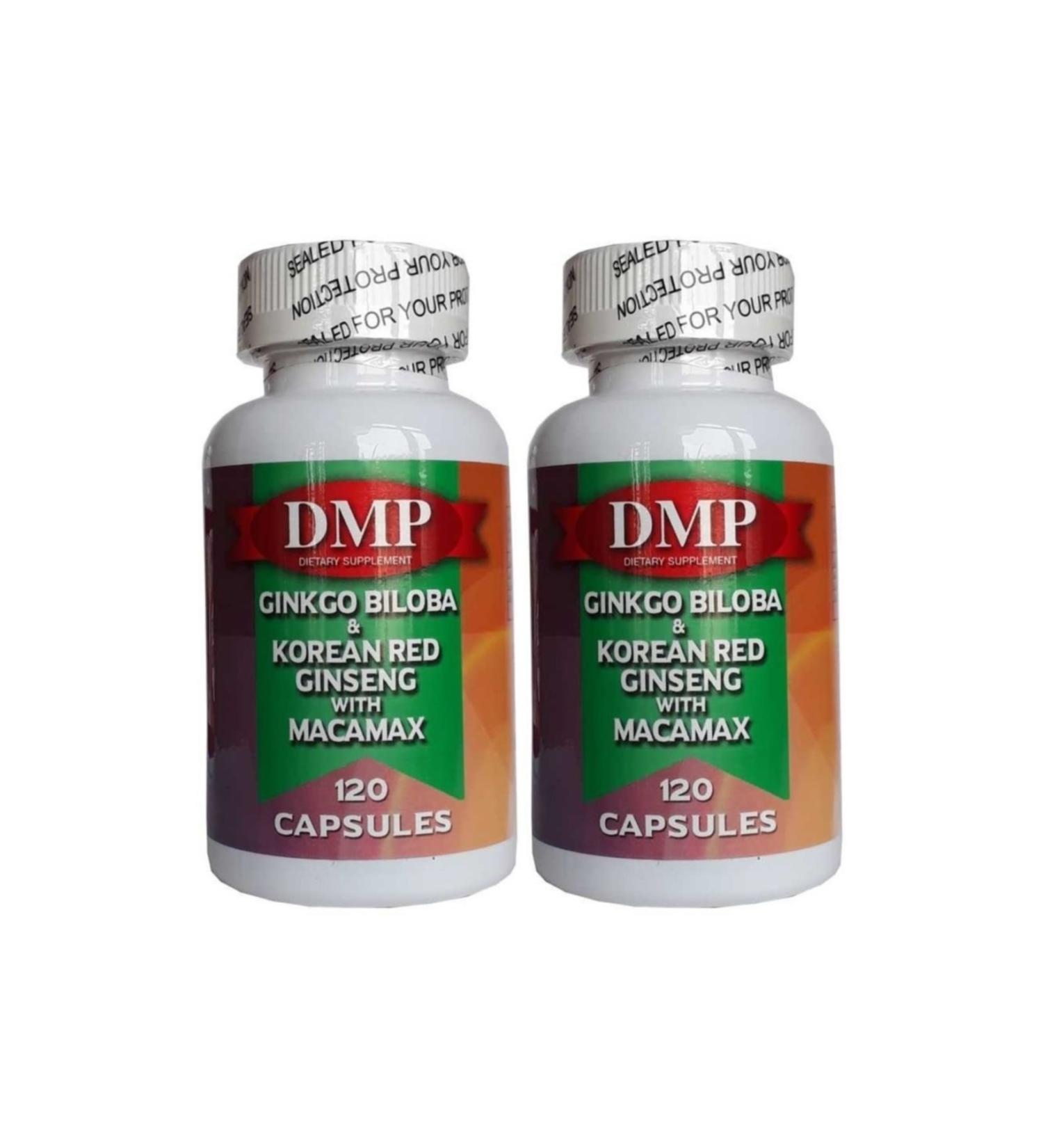 DMP Ginkgo Biloba Korean Red Ginseng With Macamax 2 Boxes 240 Capsules