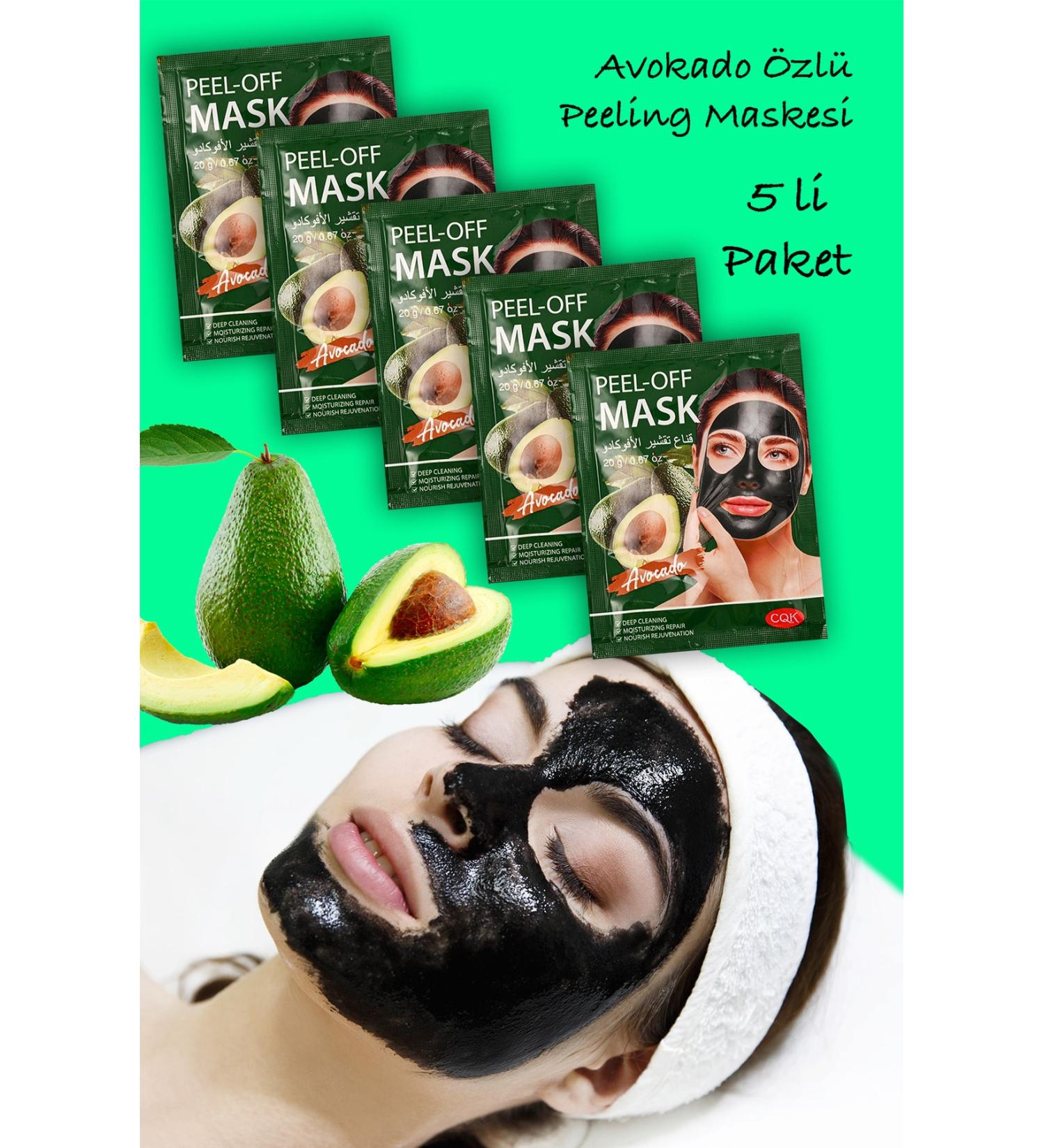 Xolo 5 Pieces Blackhead Mask 20 Gram Avocado Extract Cure Spreadable Face Mask XLM687