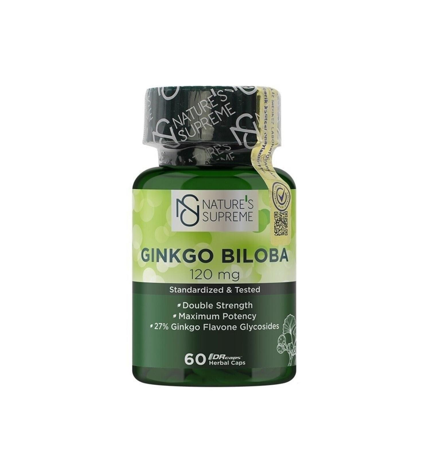 Natures Supreme Ginkgo Biloba 120 Mg 60 Capsules