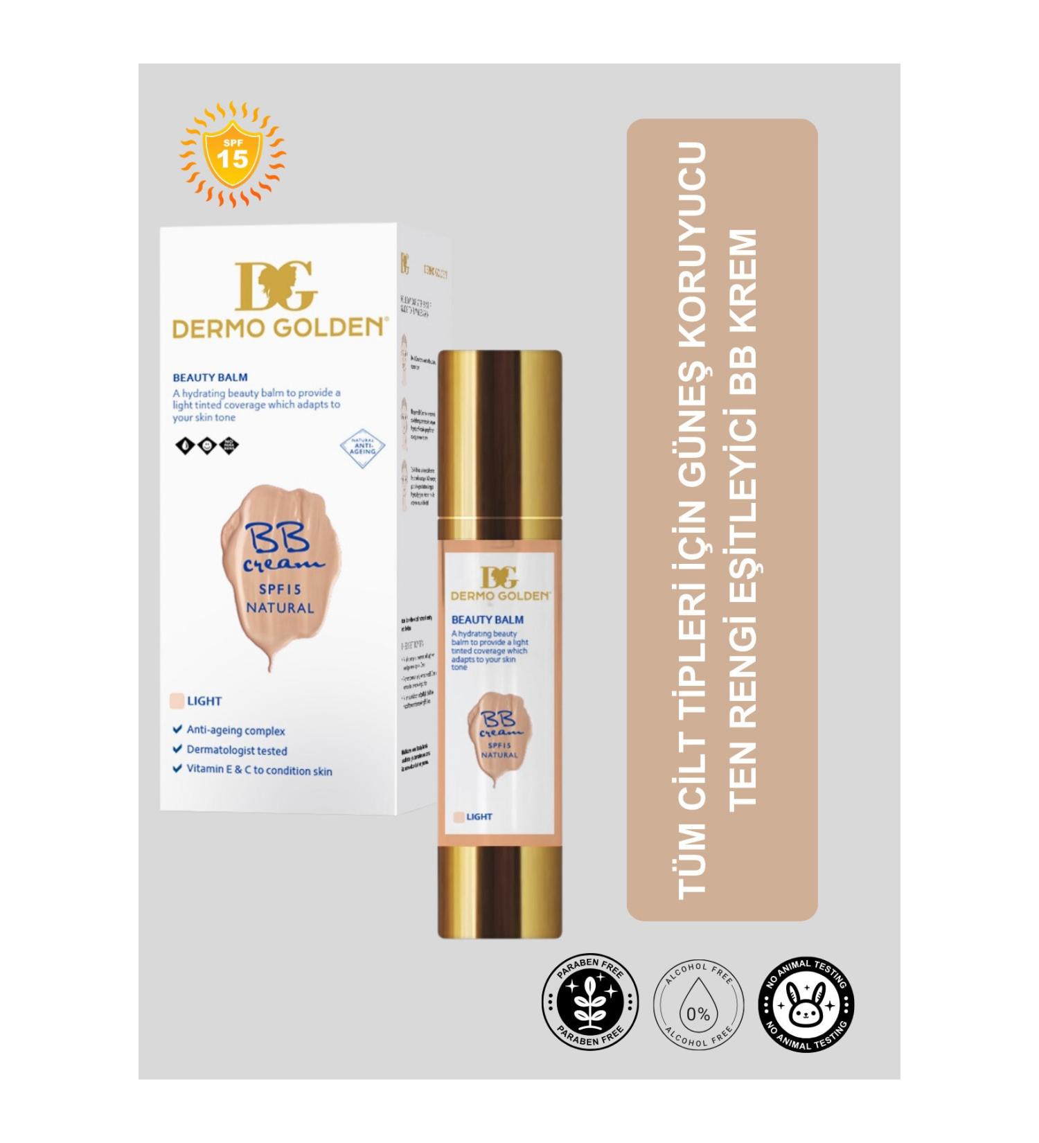 DG DERMO GOLDEN Moisturizing Equalizing Color Tone Blemish Reducing Skin Tightening Ae-b5 Vitamin Bb Cream 15 Spf - Buy Online on GoSupps.com