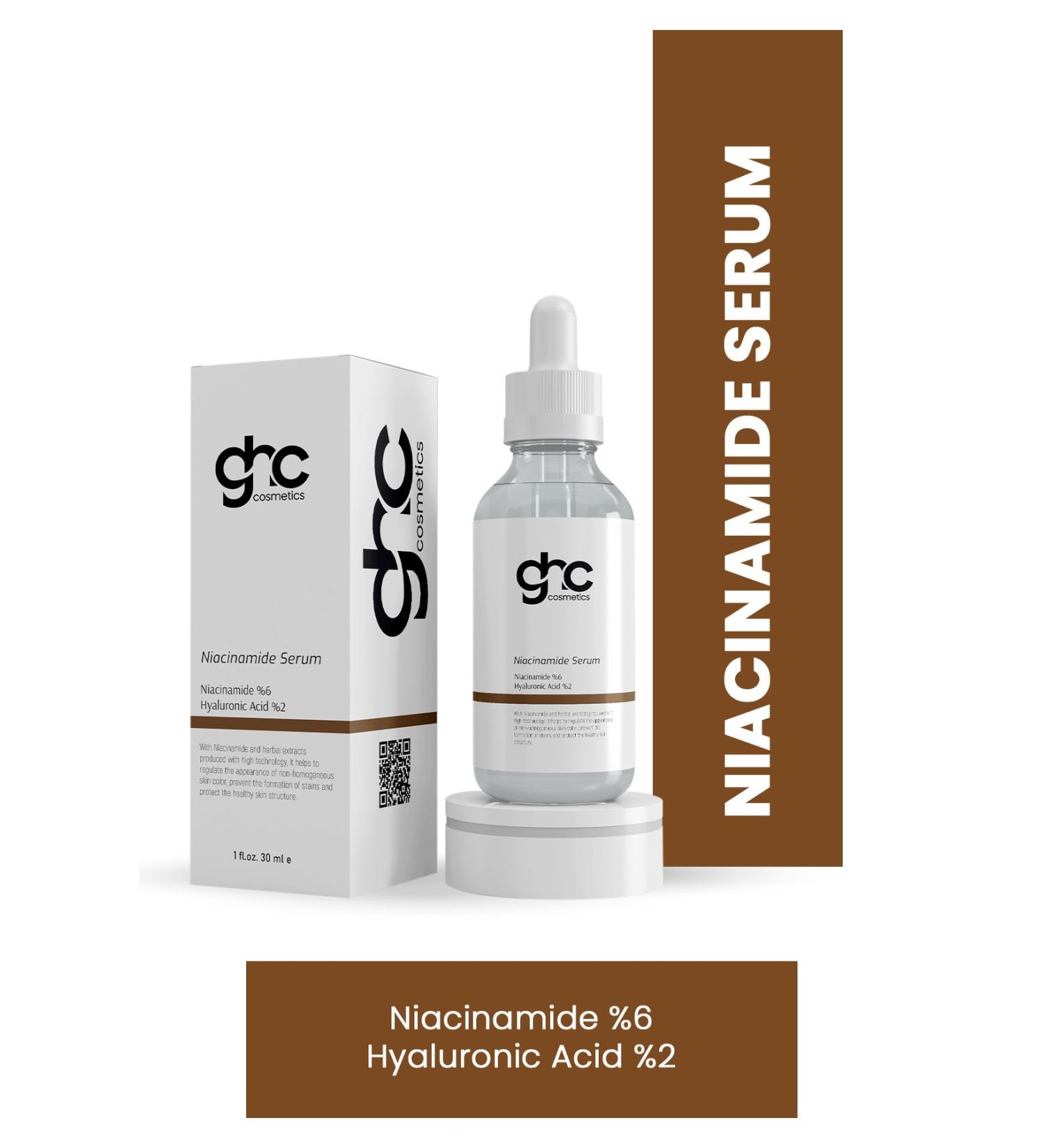 GHC Cosmetic Niacinamide Serum Niacinamide 6% Hyaluronic 2% - Buy Online on GoSupps.com