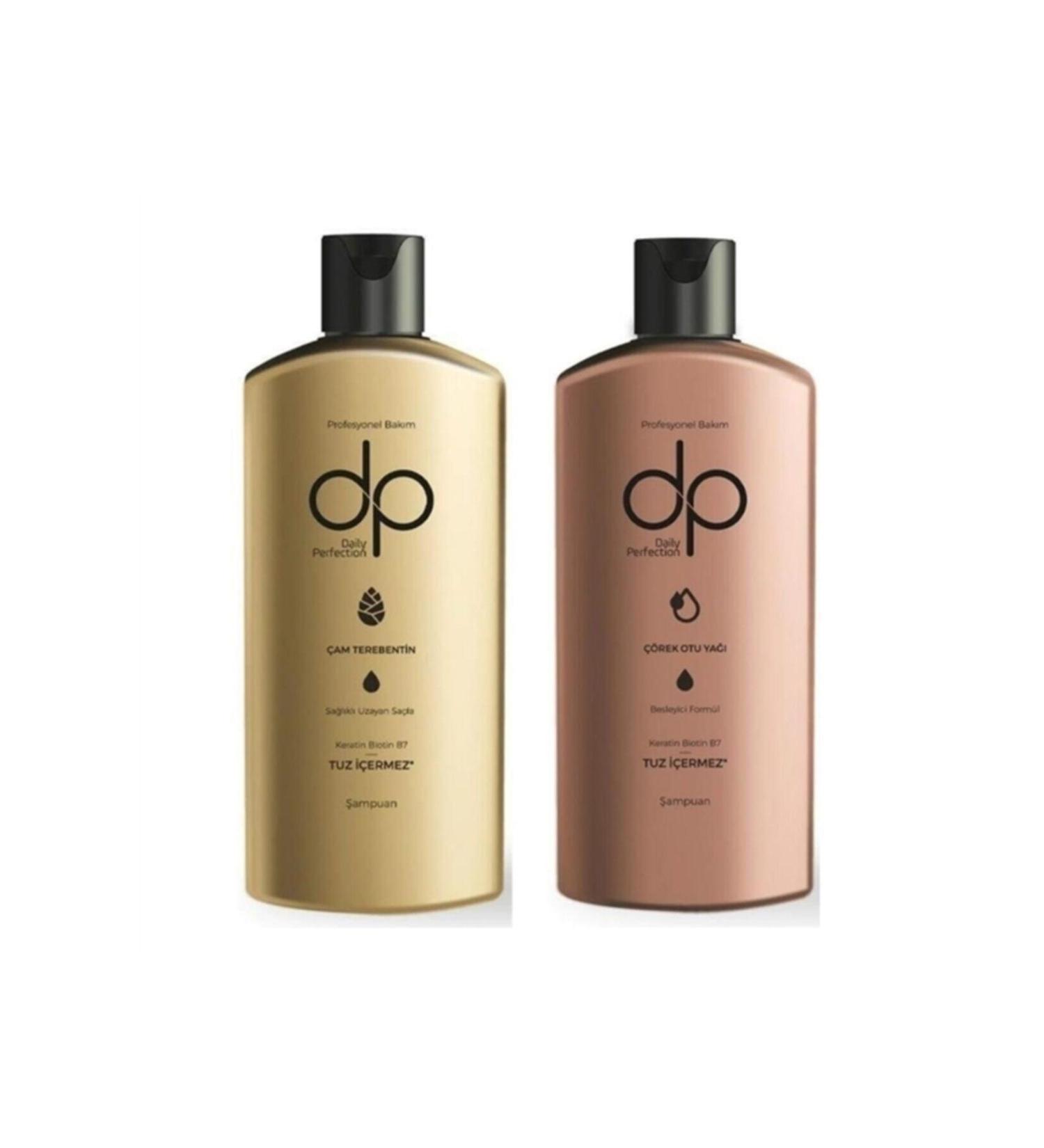 DP Salt-Free Shampoo 250 ml Black Cumin Oil + Salt-Free Shampoo Pine Turpentine 250 ml - Buy Online on GoSupps.com