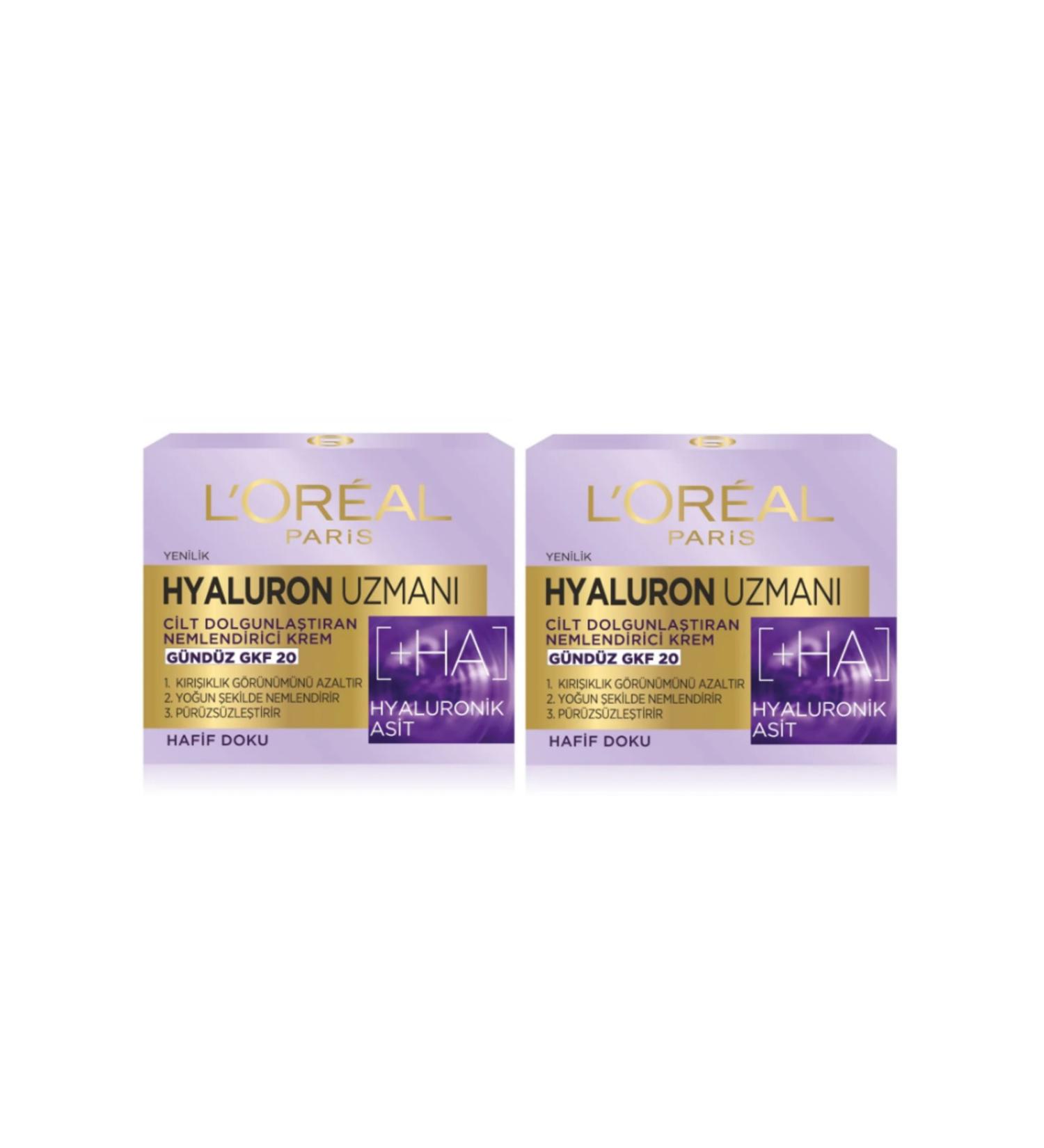 L'Oreal Paris Hyaluron Expert Skin Plumping Moisturizing Day Cream - Hyaluronic Acid 2 Pack