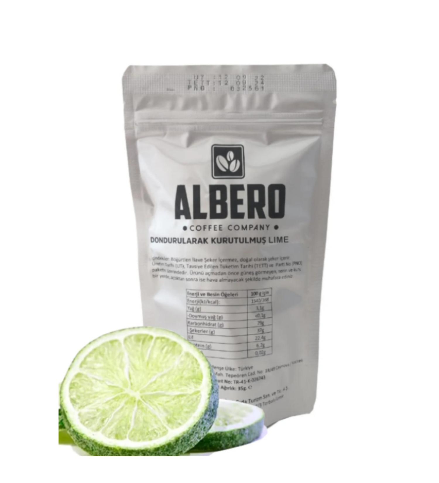 ALBERO Freeze Dried Lime Organic 50 Gr 25-30 pieces - Buy Online on GoSupps.com