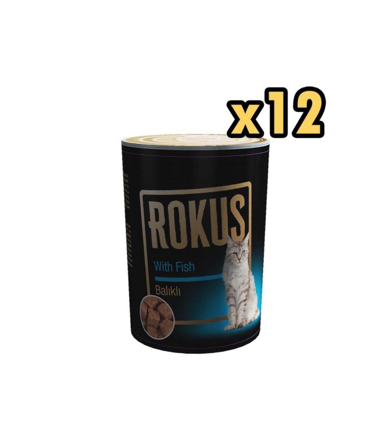 Rokus Fish Adult Cat Canned Food 410 Gr X 12 Pieces