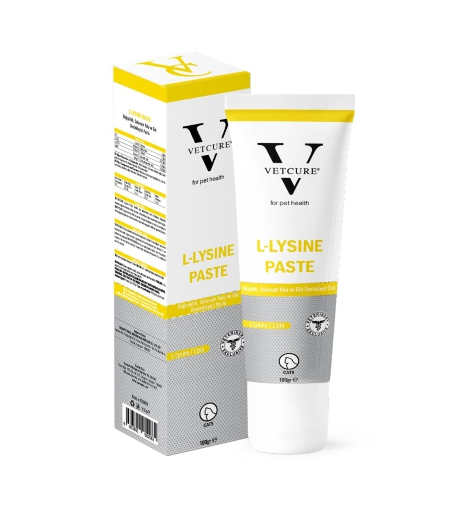 Vetcure L-Lysine Cat Immune and Respiratory Support Paste 100 gr