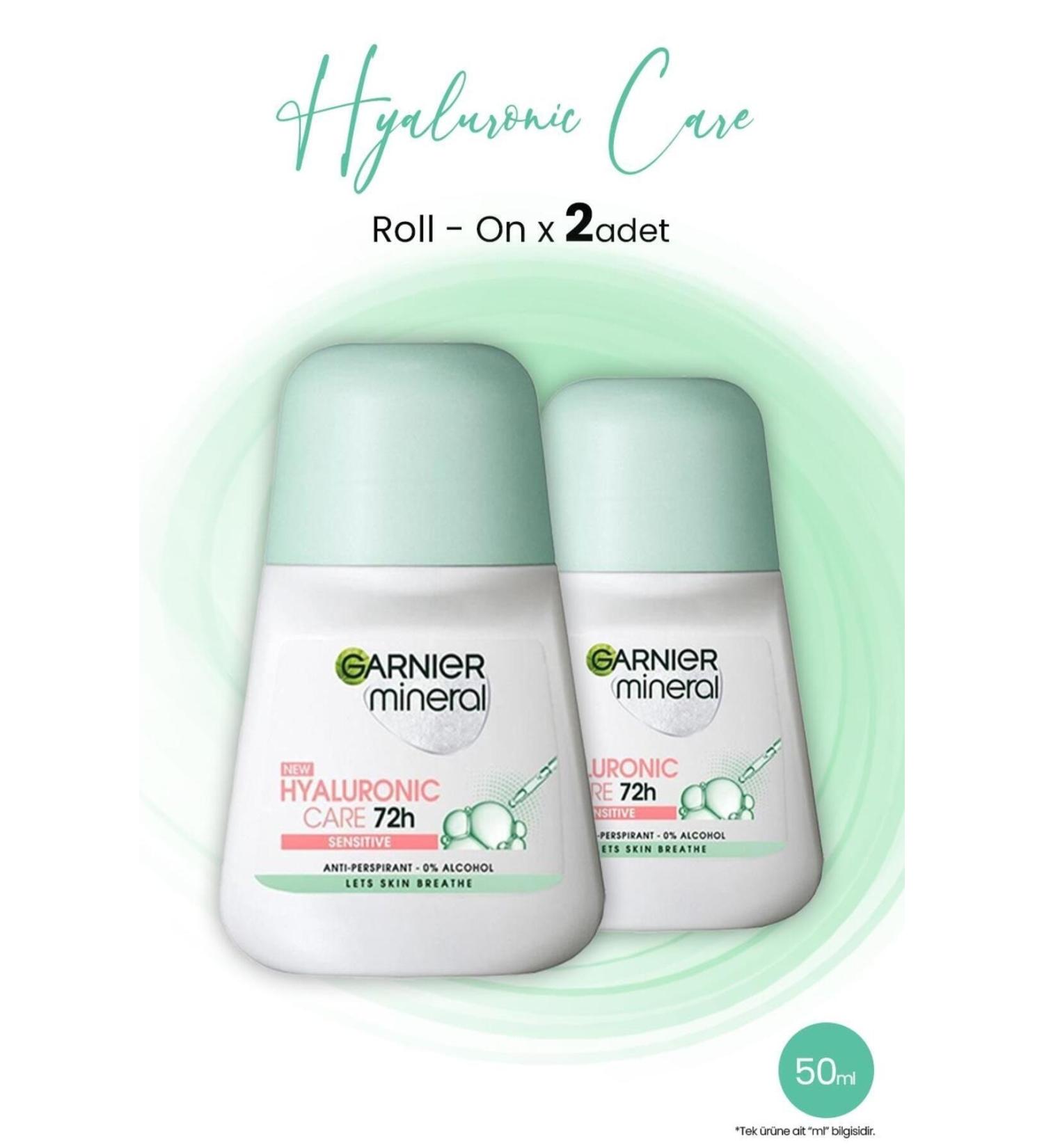 Garnier Mineral Hyaluronic Care 72H Roll-On 50 ml x 2 Pieces