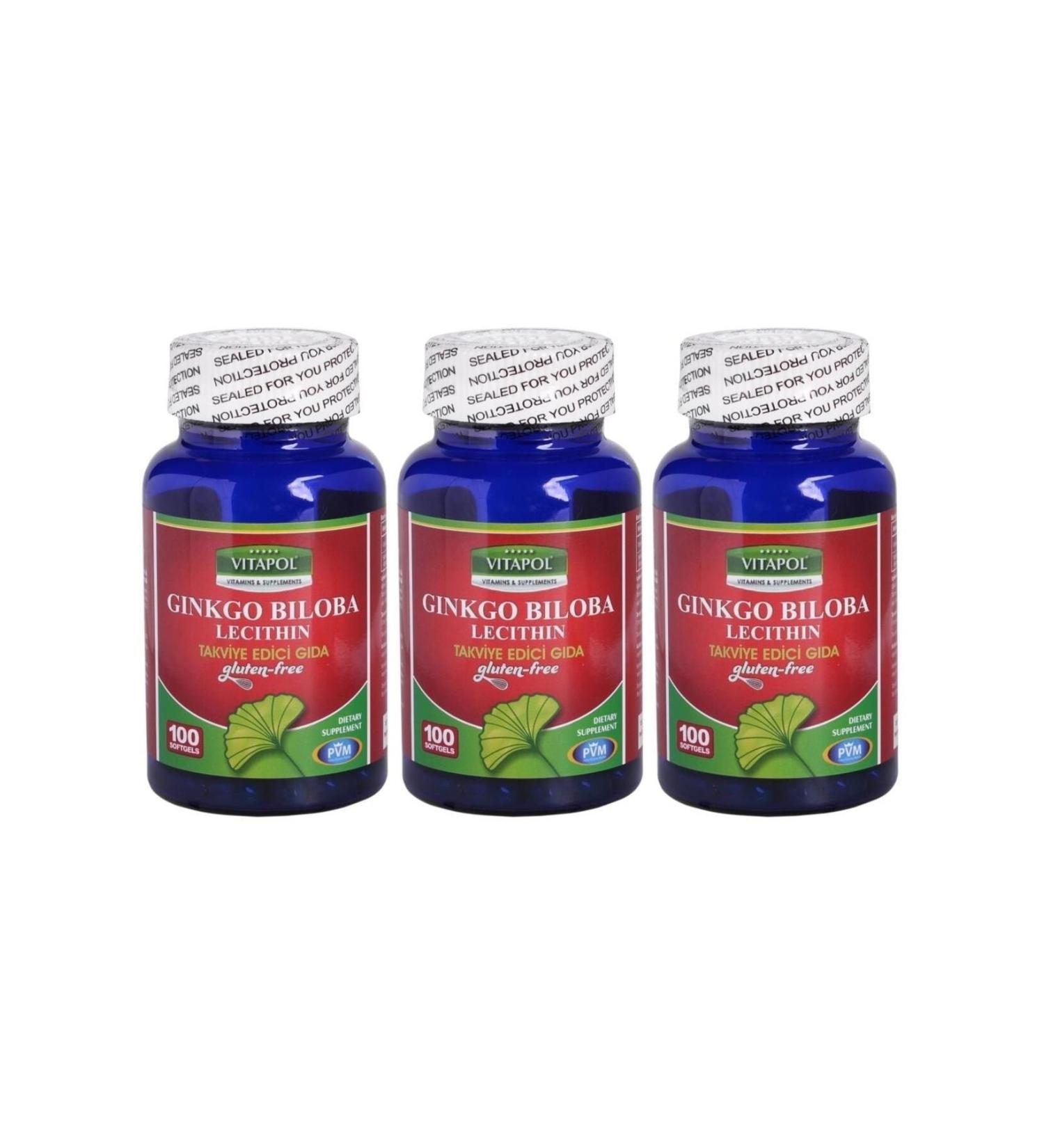 Vitapol Temple Tree Lecithin 3x100 Softgel Ginkgo Biloba Lecithin