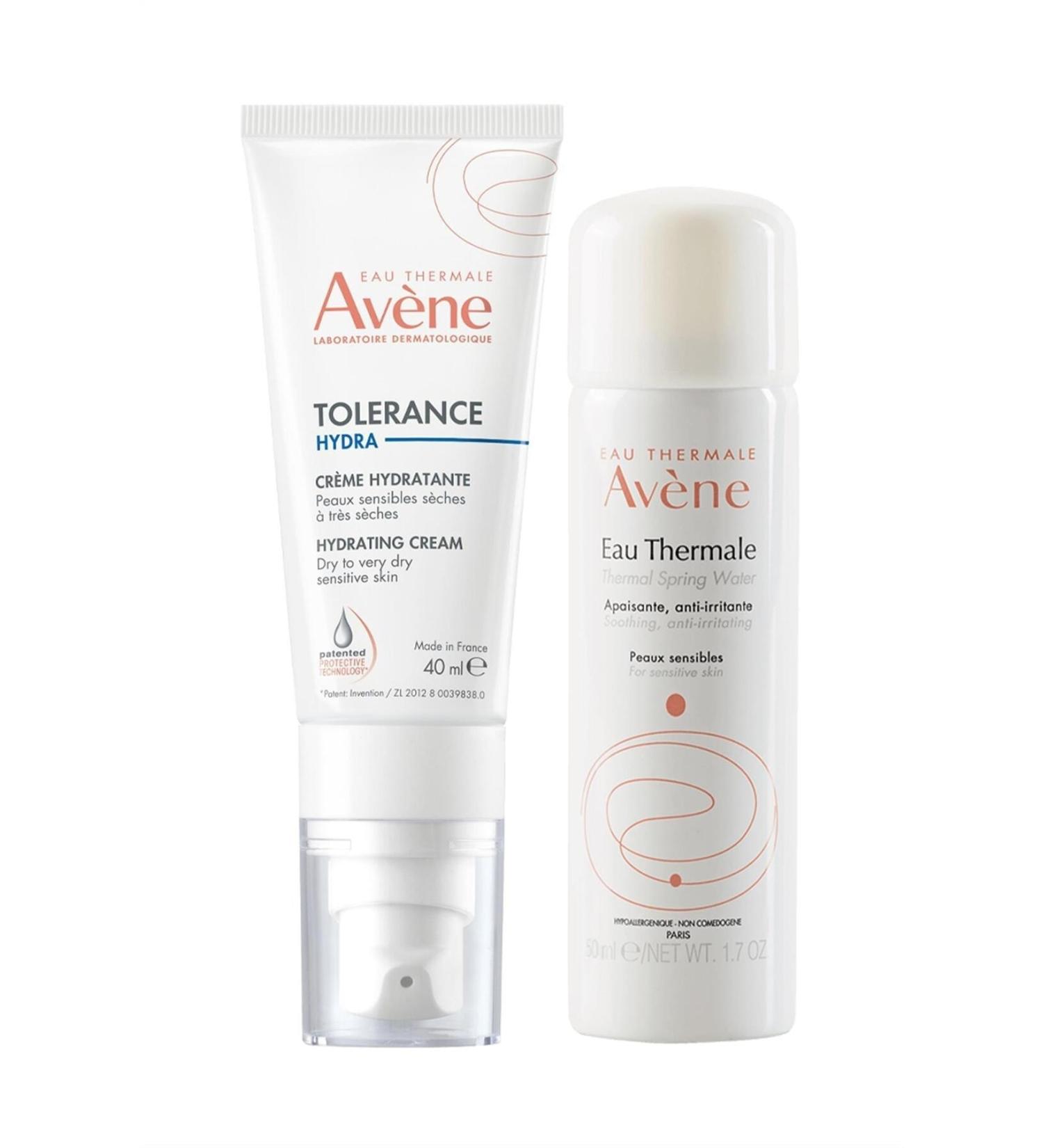 Avene Tolerance Hydra-10 Hydrating Cream 40 ML Thermal Water 50 ML Gift