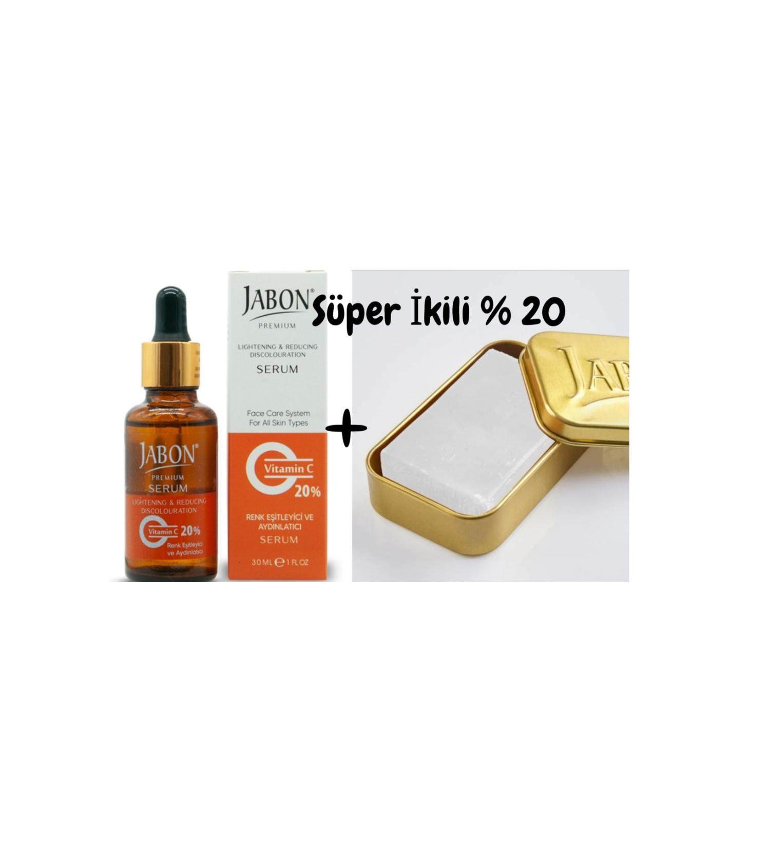 JABON Collagen Additive Color Equalizer and Skin Brightening Vitamin C Serum + Skin Whitening Soap - Buy Online on GoSupps.com