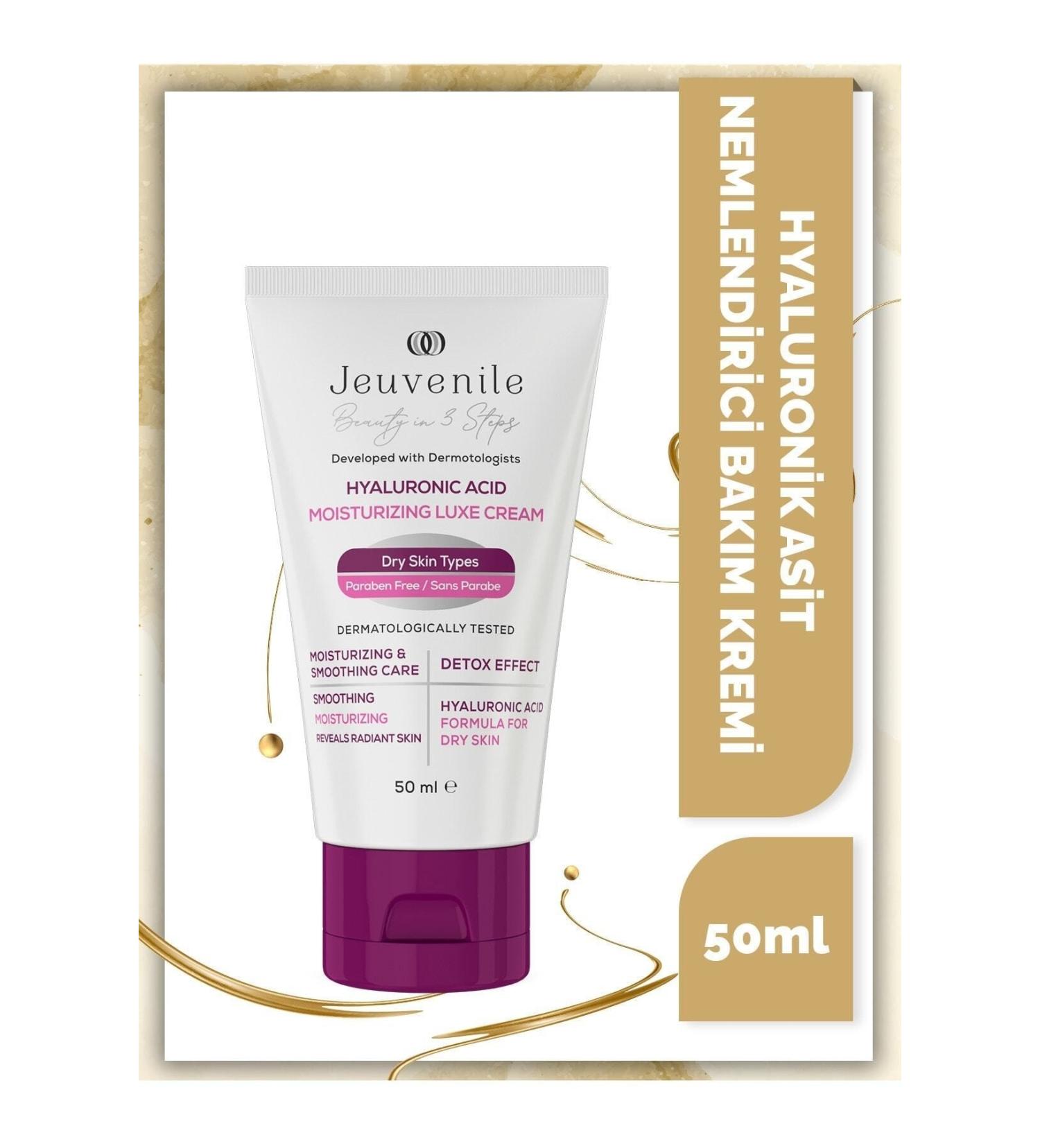 Jeuvenile Hyaluronic Acid Cream - Moisturizer (Hyaluronic Acid Niacinamide Panthenol) for Dry Skin - Buy Online on GoSupps.com