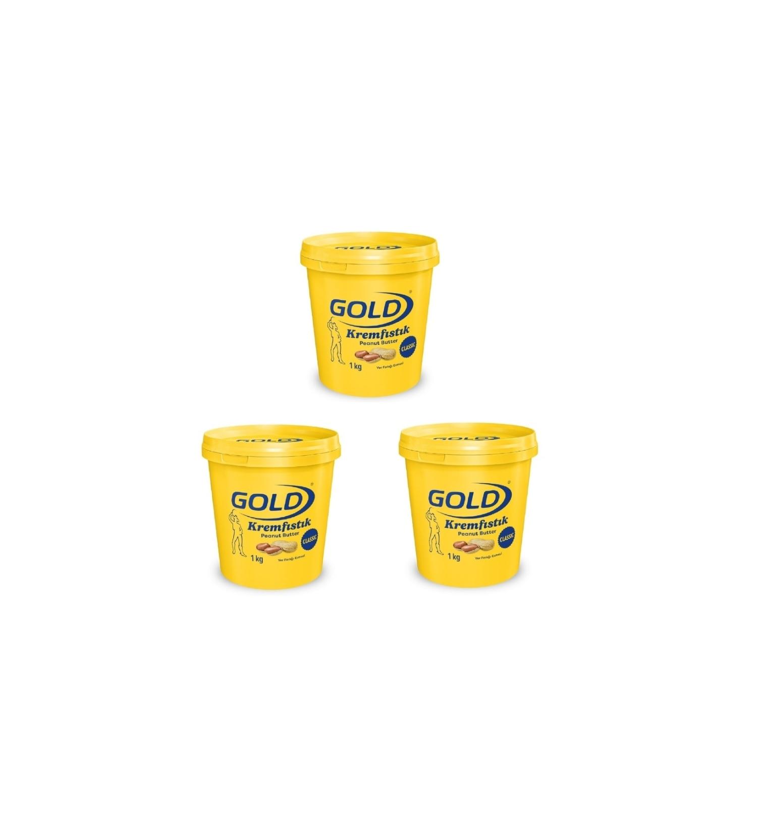 Gold Polmak Polmak Gold Cream Peanut Peanut Butter 1 KG x 3 Pieces
