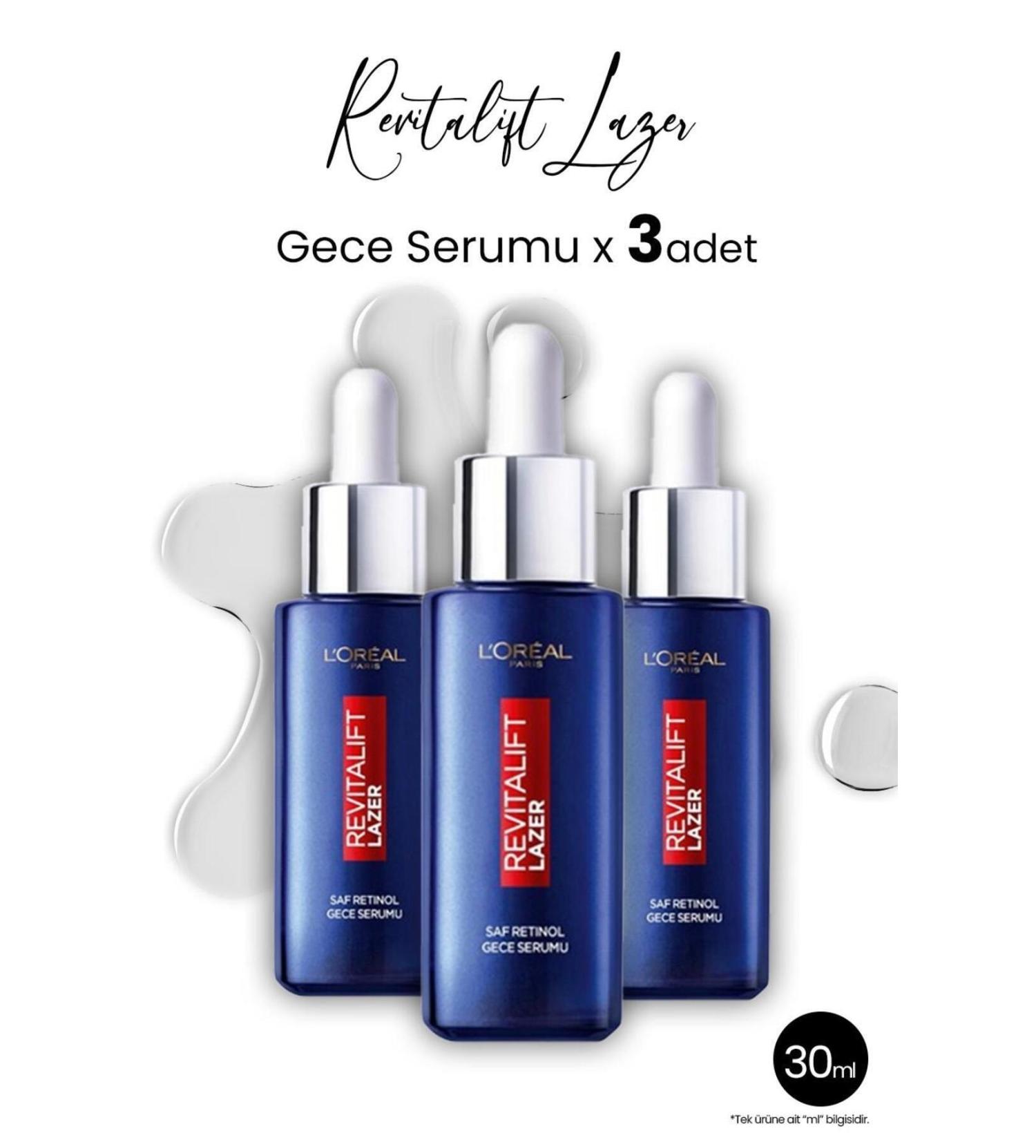 L'Oreal Paris Loreal Paris Revitalift Laser Pure Retinol Night Serum 30 ml x 3 Pcs