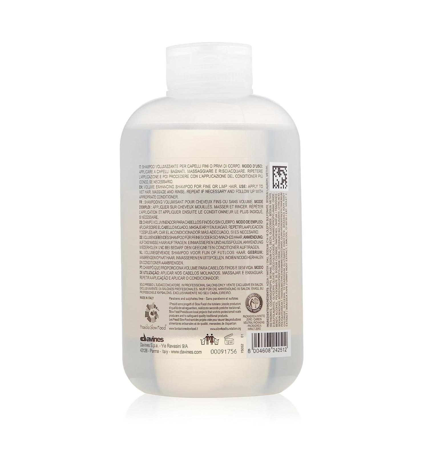 Davines Volu VitaminRich(B1-6-9 E) Hair Volumizing Antiox. Shampoo 8.45fl.oz. 75052 ECBeauty!Q278