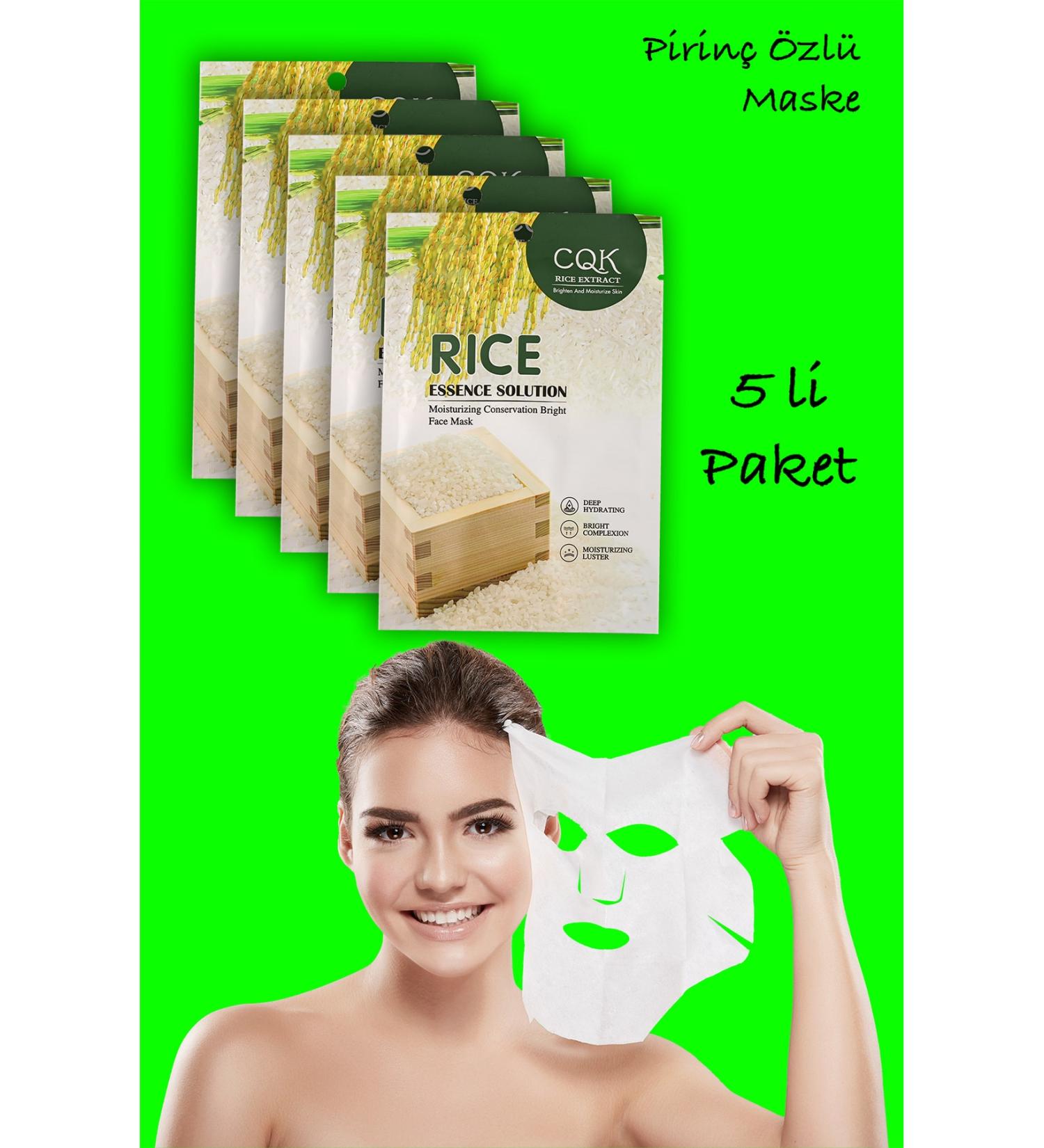 Xolo 5 Pieces Rice Silk Protein Essence Tone Equalizing Rice Face Mask Deep Hydrating XLM0182