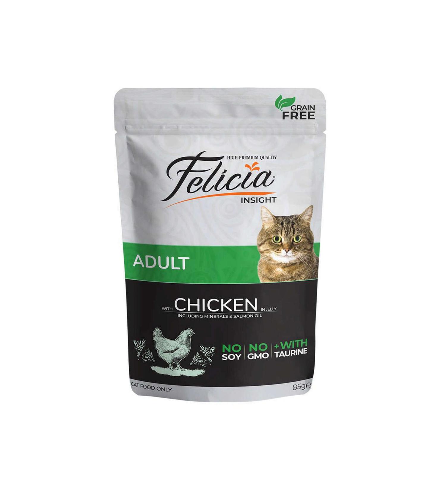 Felicia 6 Pieces Grain-Free Chicken Adult Cat Pouch 85 gr 213066
