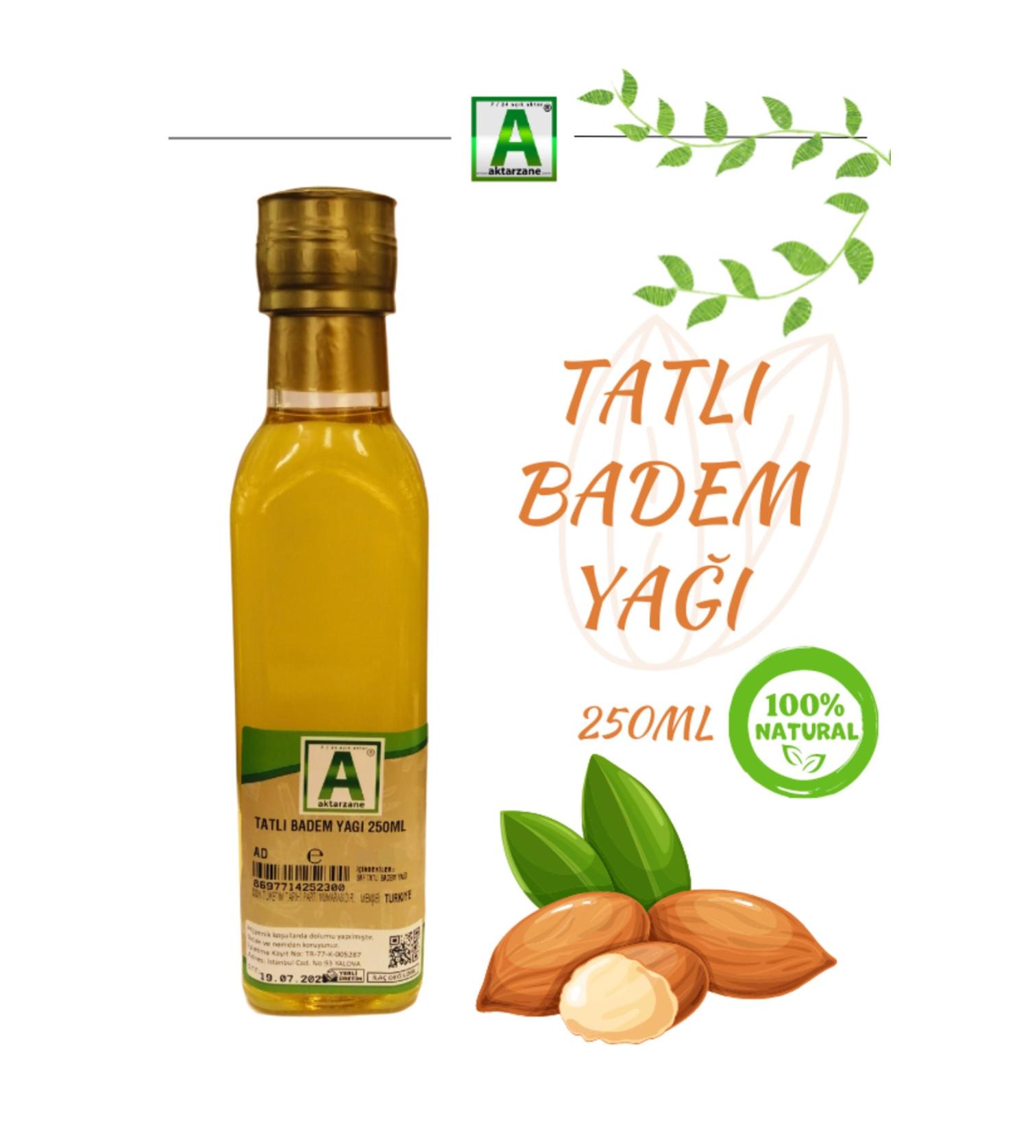 Aktarzane Sweet almond oil 250ml sweet almond oil dulcis amigdalinas oleum natural almond oil 250ml