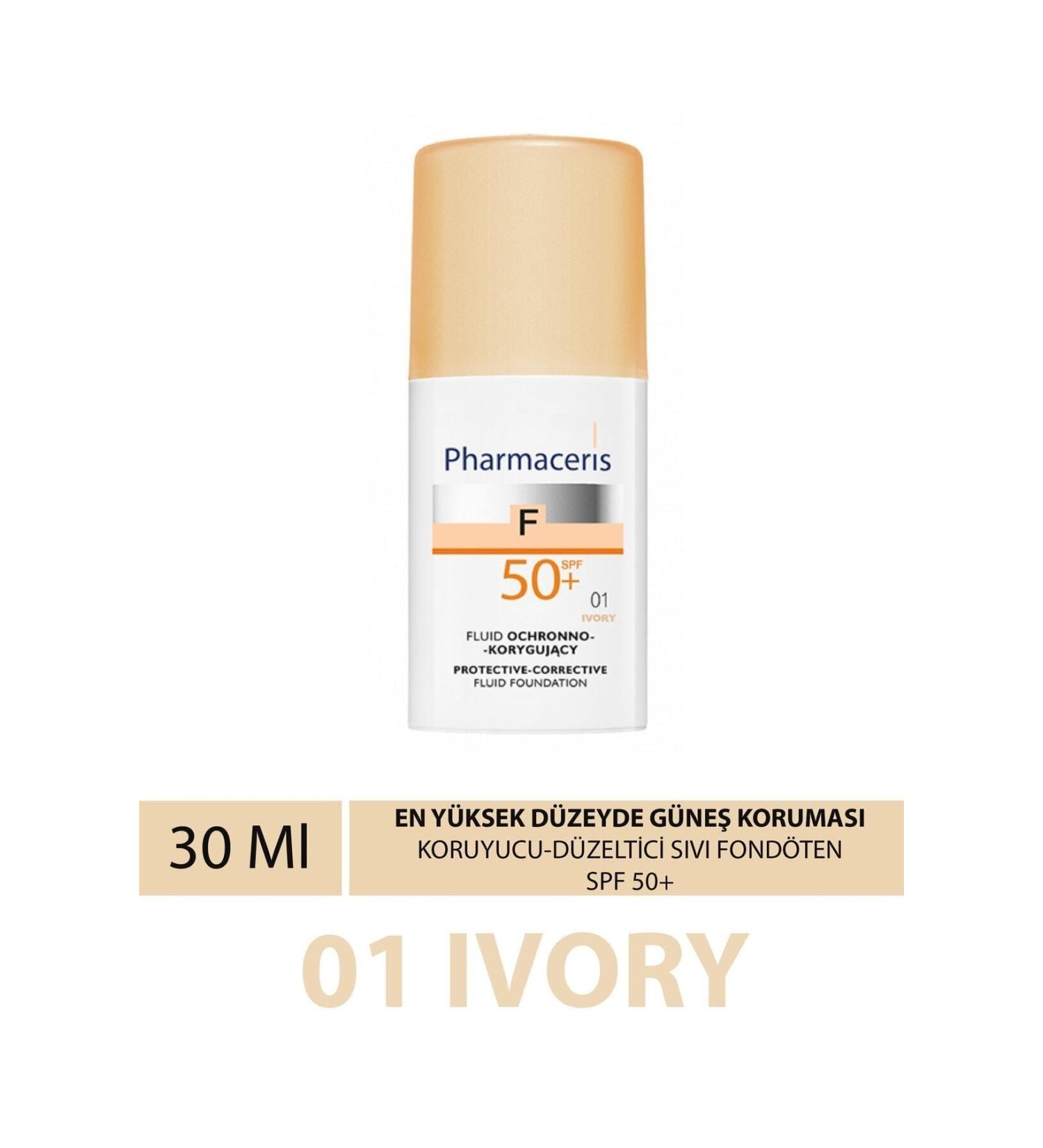 Pharmaceris High Sun Protection Spf 50+ 01 Ivory Protective Corrective Fluid Foundation 30 Ml...Sun.
