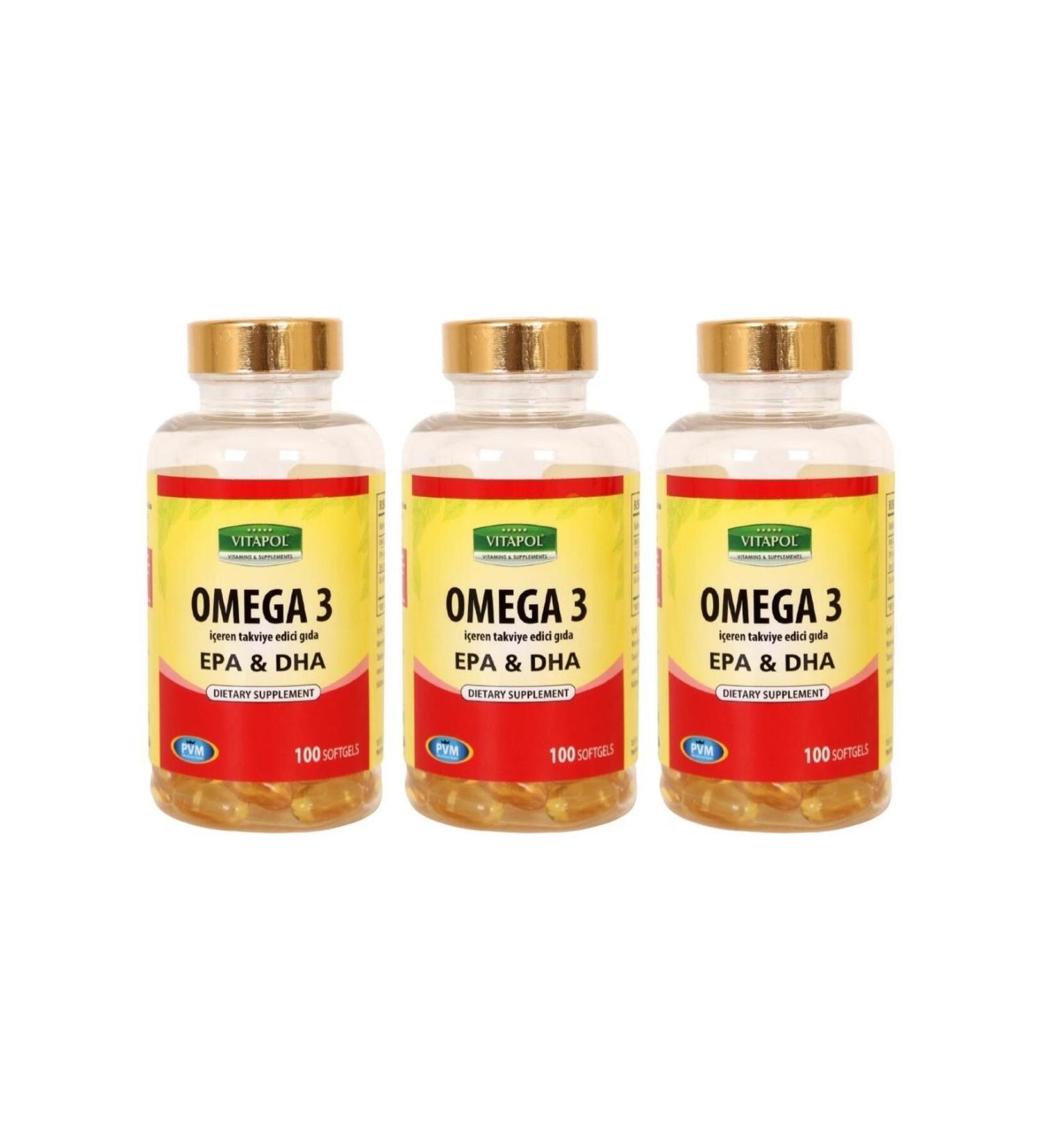 Vitapol Fish Oil 1000 Mg Omega 3 3x100 Softgel